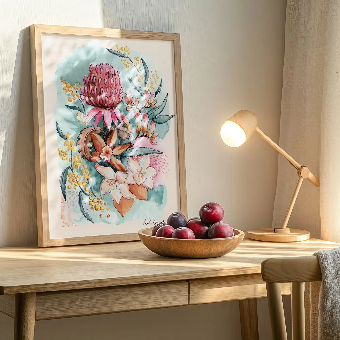 New print drop! 🌸
A dreamy watercolour of South East Queensland&rsquo;s native spring flowers &mdash; now available as a high-quality art print.
Layers of watercolour washes, chalk pastel and ink make up the textures and shapes of these bright, play