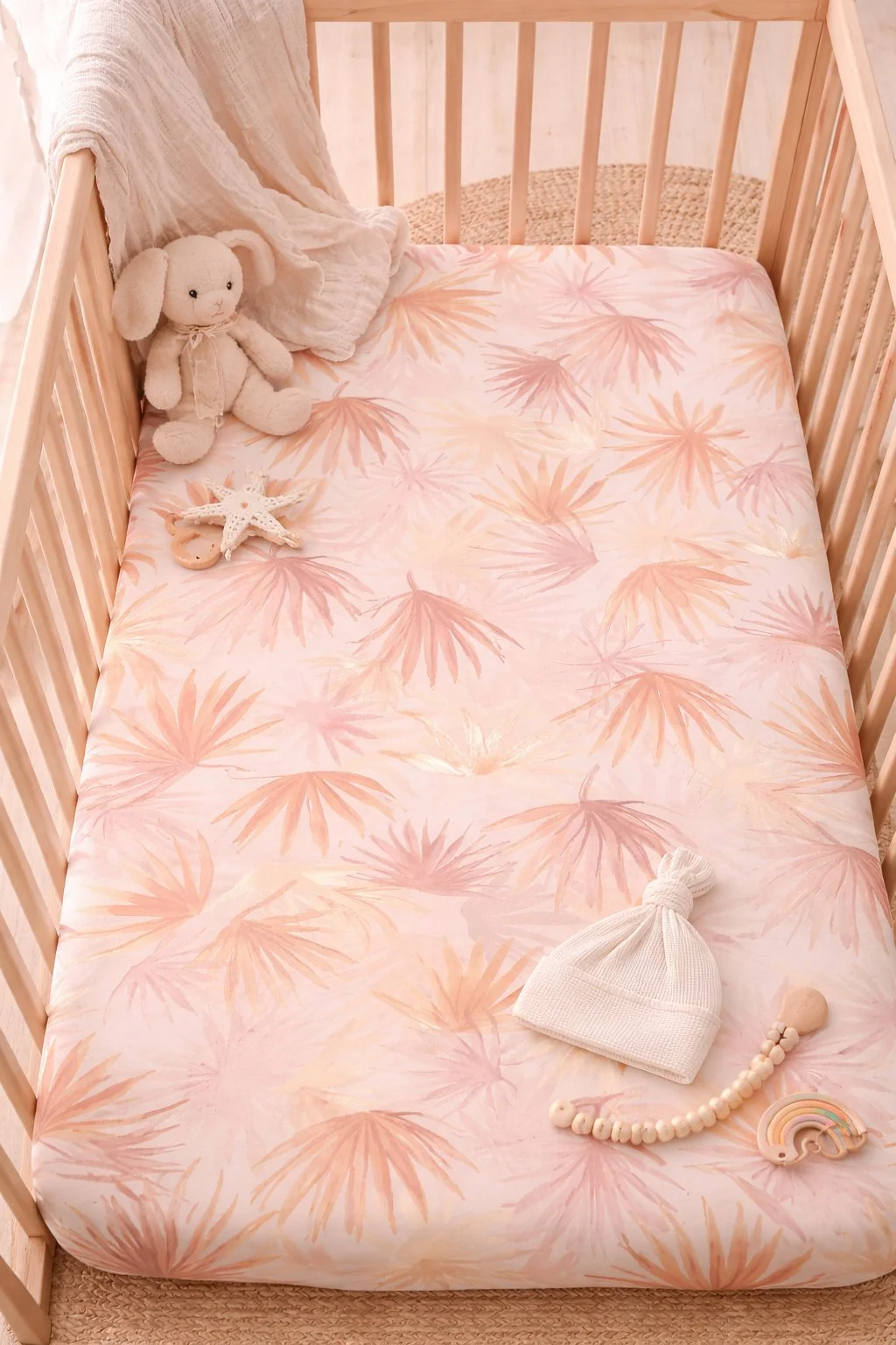 Palm sunset subtle Tropical nursery mu.jpg
