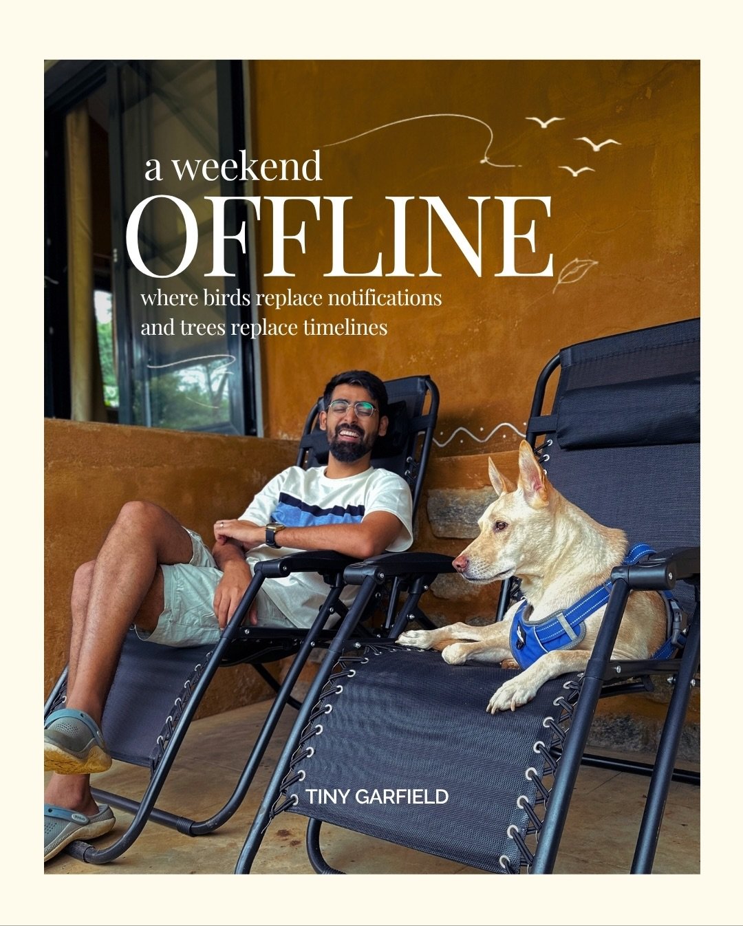 Somewhere between the coffee plants and the quiet roads of Coorg sits a cabin called Tiny Garfield.

A place where mornings begin with fresh coffee, afternoons drift between books and conversations, and evenings arrive without urgency.

Set within T-