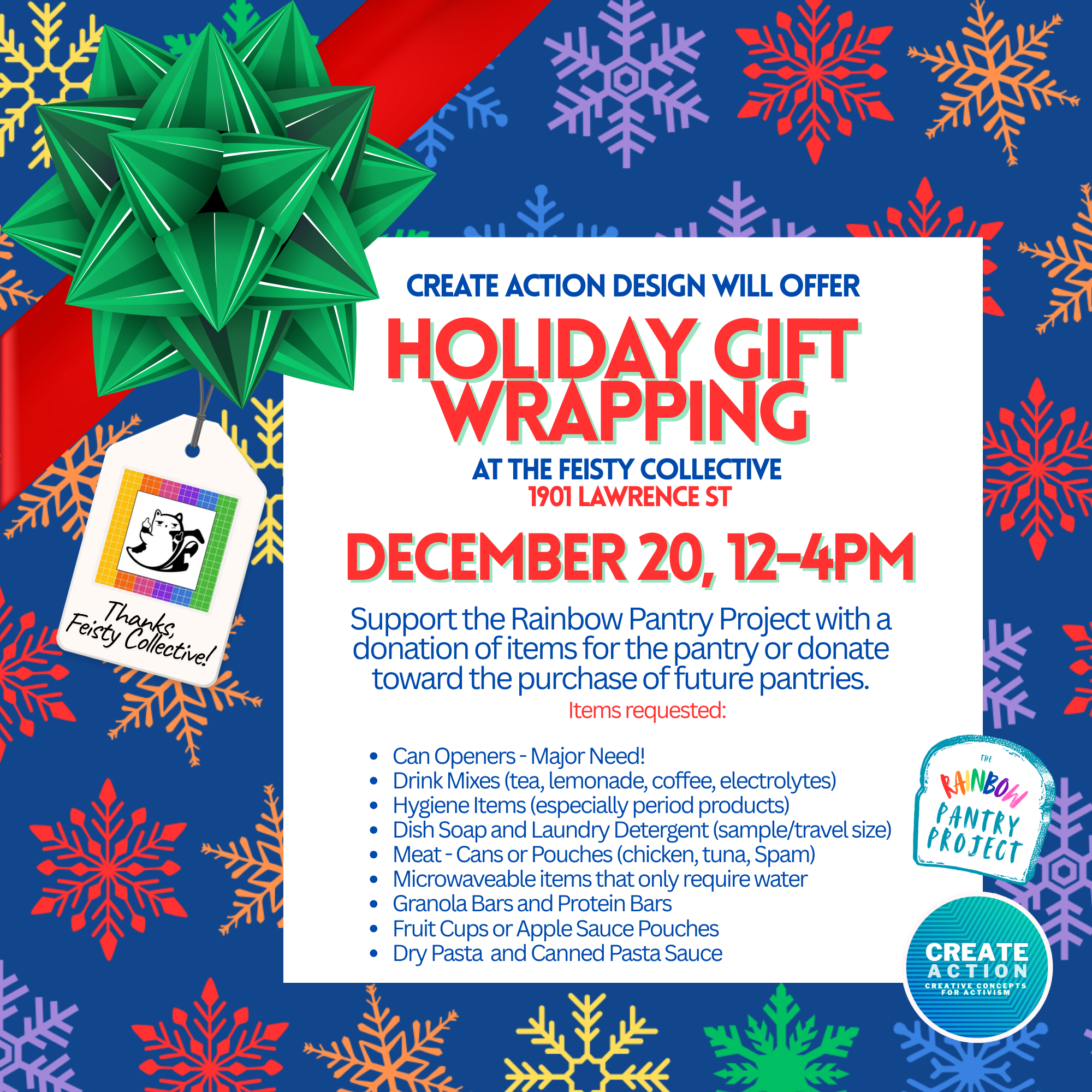 Gift Wrapping at the Feisty Collective!