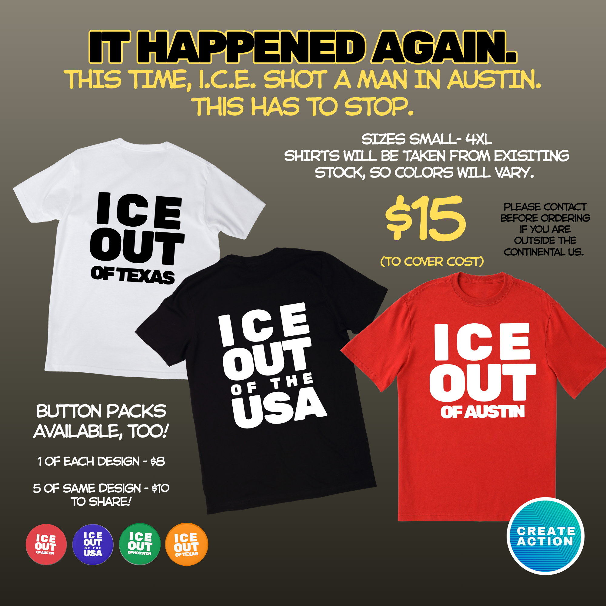 ICE OUT OF TEXAS (and beyond!) - Statement T-Shirt, S-4XL