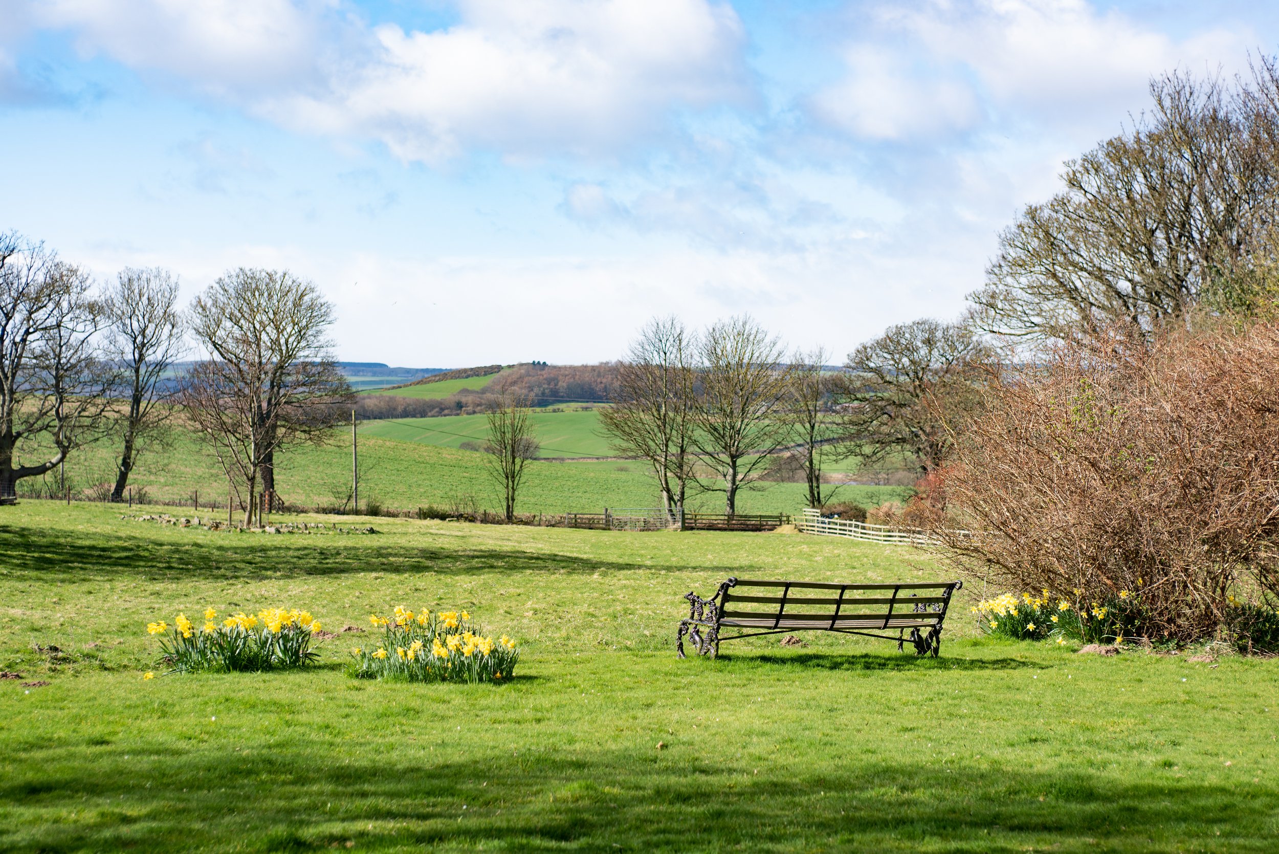 View from front of Budle Hall, Bamburgh