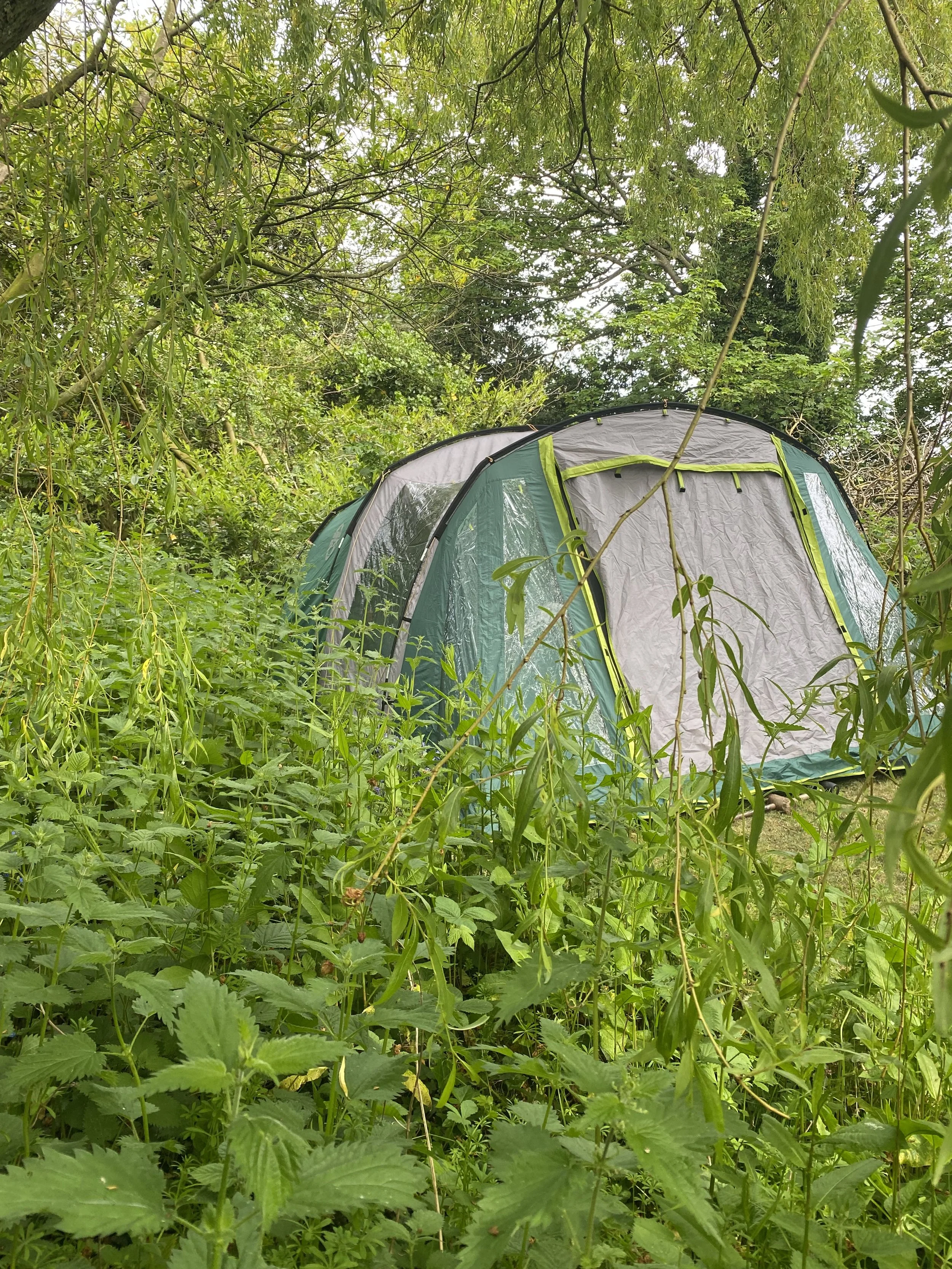 Example of tent pitch, Pitch 3 - Secret Garden Camping, Budle Hall, Bamburgh