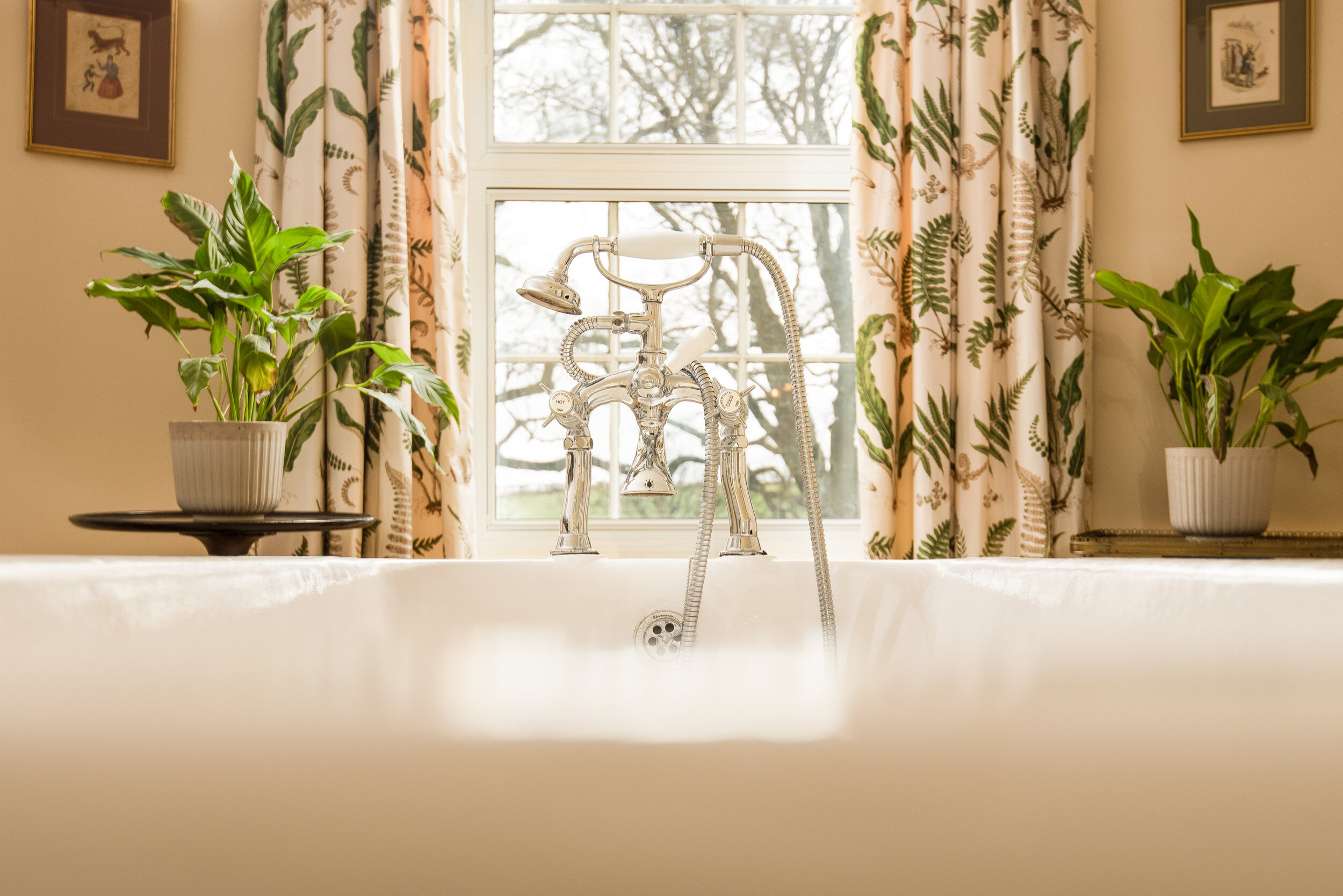 View from the Blue Rooms Bathroom - Budle Hall Bamburgh