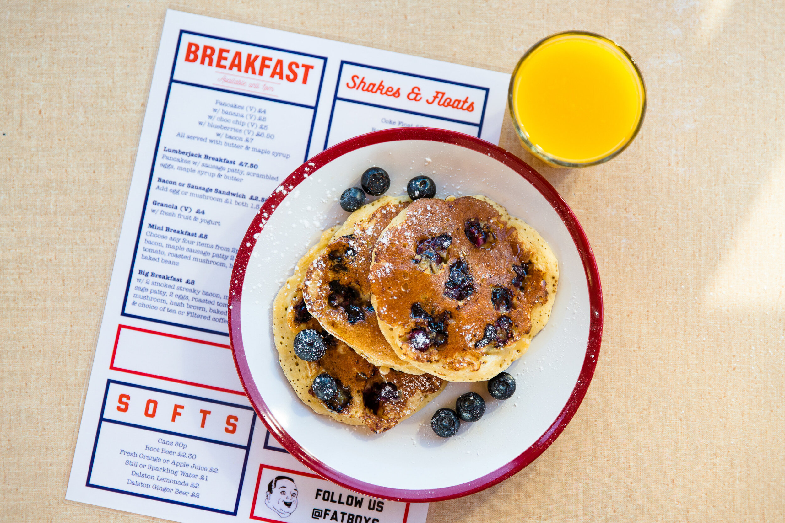 Fat Boy's Diner - Blueberry Pancakes