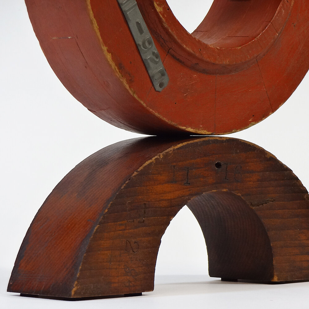Modern Table Sculpture made with Two Different Vintage Foundry Molds