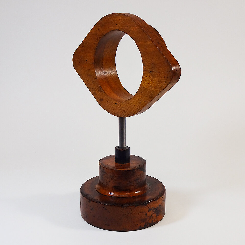 Wooden Foundry Pattern Table Sculpture Shown from the Rear