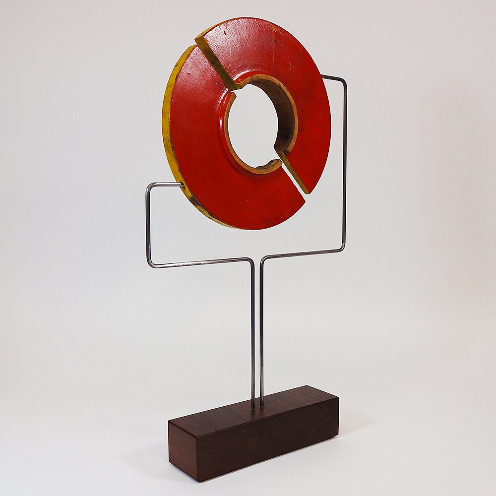 Tabletop Sculpture with Wooden Foundry Molds Shown from the Left