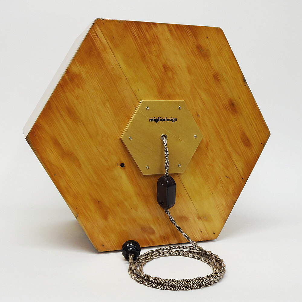 Migliodesign - Hexagon HAL accent light features vintage cloth-covered cording