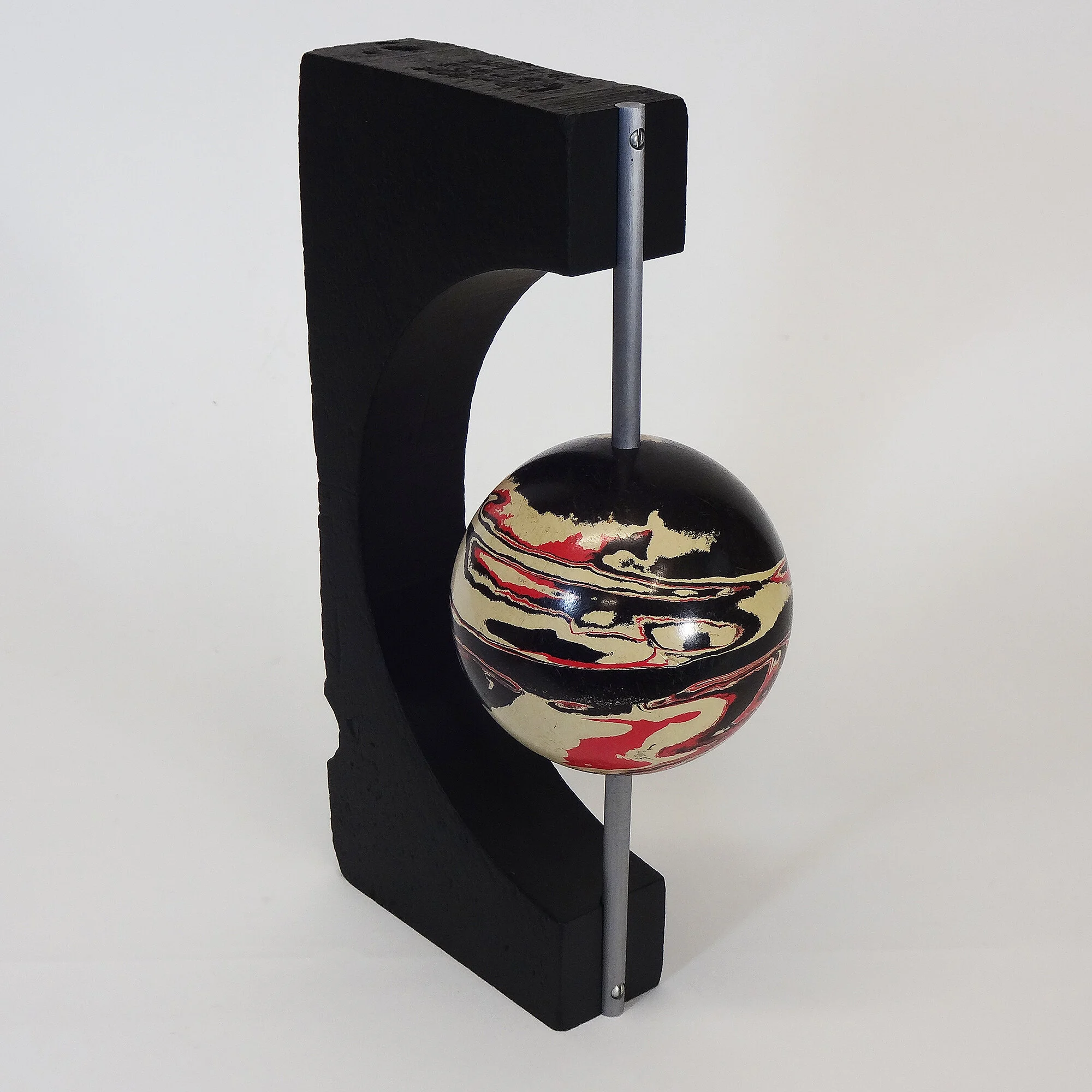 MiglioDesign - Ebonite - Vintage mid-century modern-style table sculpture - side view