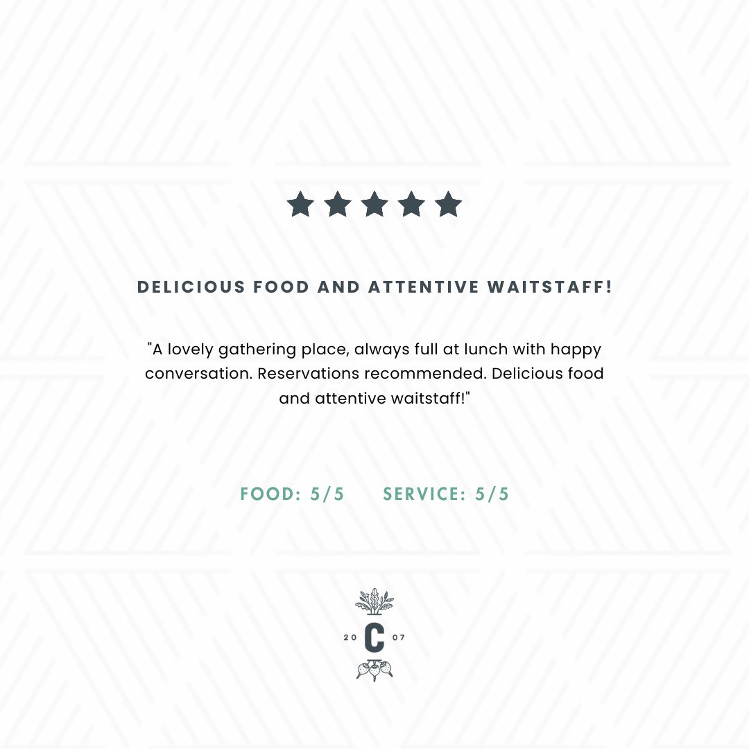 From our kitchen to your table, it&rsquo;s always our goal to make lunch feel fresh, welcoming, and worth slowing down for. Thanks for the review! #cottagewellesley
