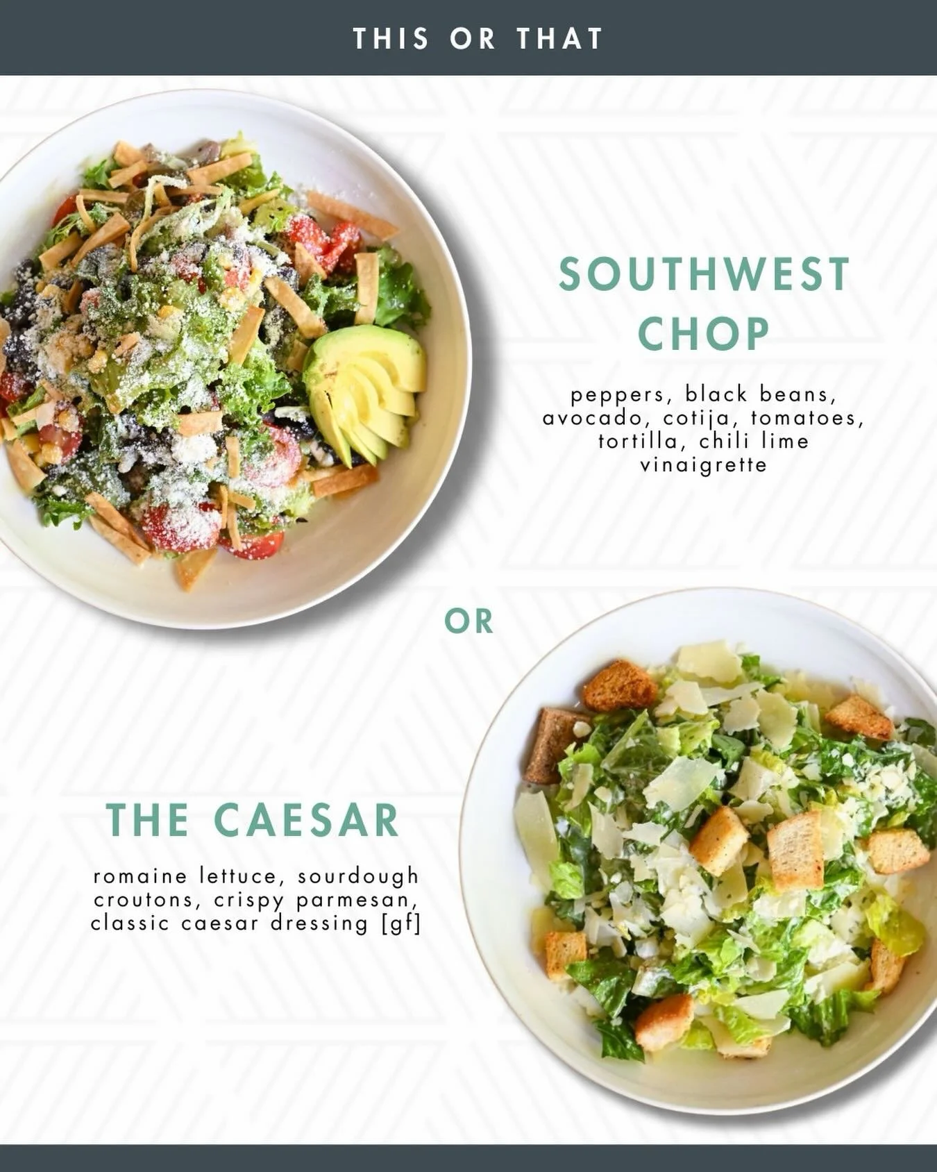 Dinner Plans tonight = salads and catching up ✨🥗
Southwest Chop or classic Caesar (pictured with chicken)? Drop your pick in the comments 👇
#CottageWellesley