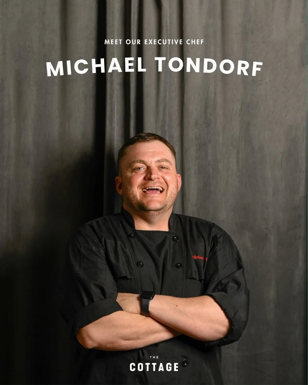 Meet Our Chef: Michael Tondorf!

From award-winning restaurants to unforgettable flavors, chef Michael brings creativity, precision, and passion to every plate.

Swipe to see his journey and what makes him the heart of The Cottage, Wellesley.