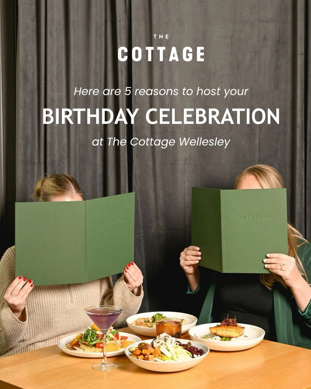 Your birthday deserves more than just dinner.

At The Cottage:
✨ Seasonal New England flavors with a West Coast flair
🍸 Handcrafted cocktails &amp; celebratory pours
🎉 Lively atmosphere (but still cozy)
👯&zwj;♀️ Perfect for groups
📸 A setting wor