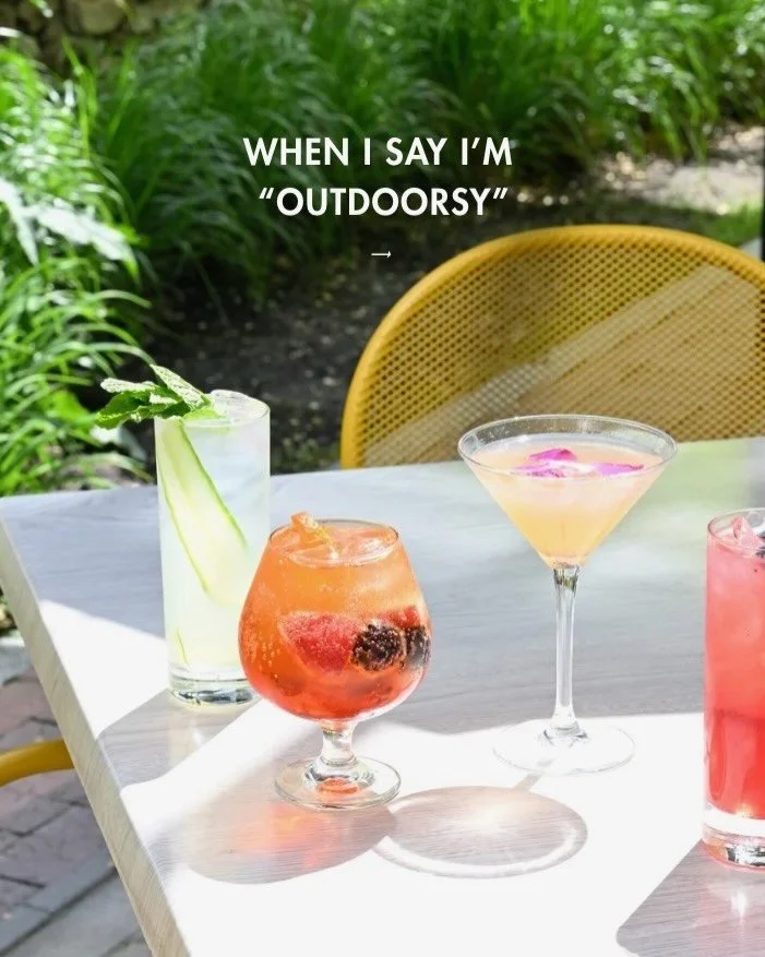 Get outside today ☀️ 
And by outside, we mean our patio at The Cottage Wellesley. Serving up cocktails and mocktails all day&mdash;sunshine included.