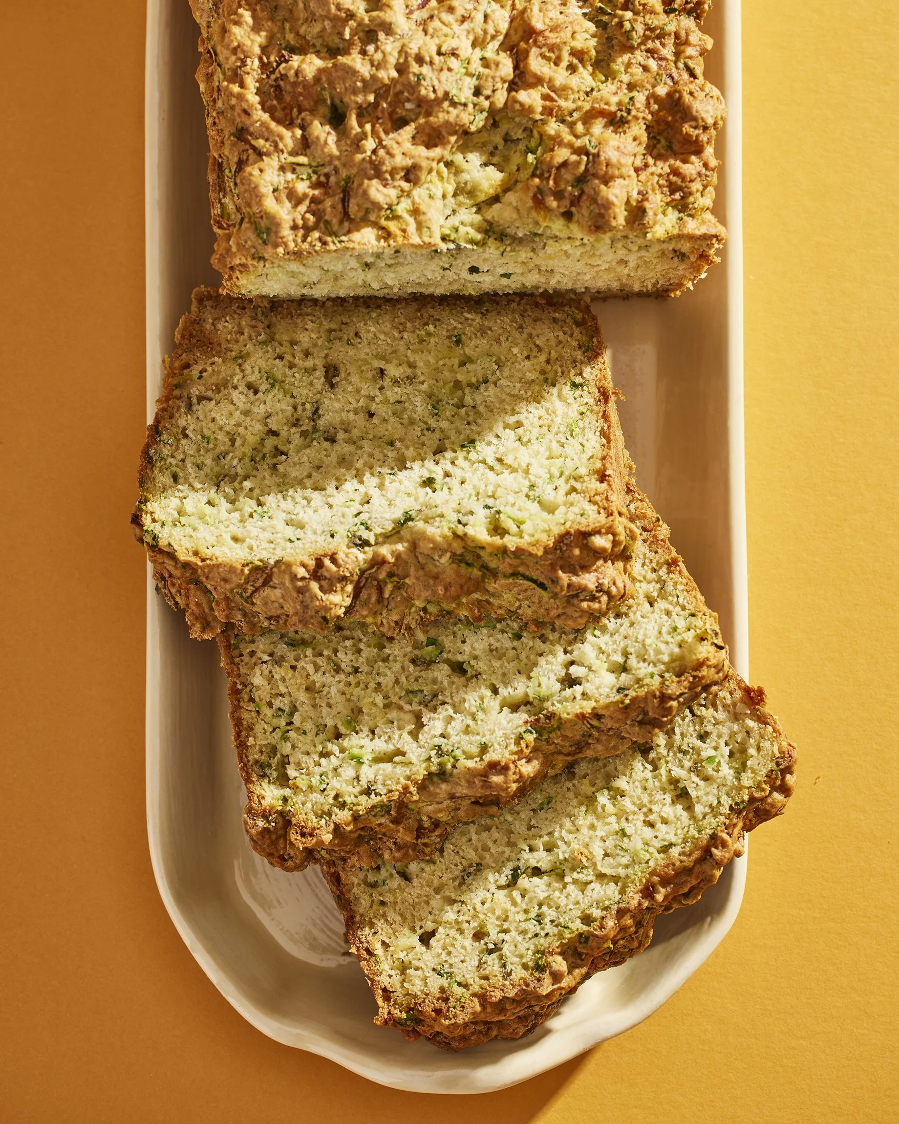Zucchini Cheese Bread photographed for the cookbook Zucchini Love