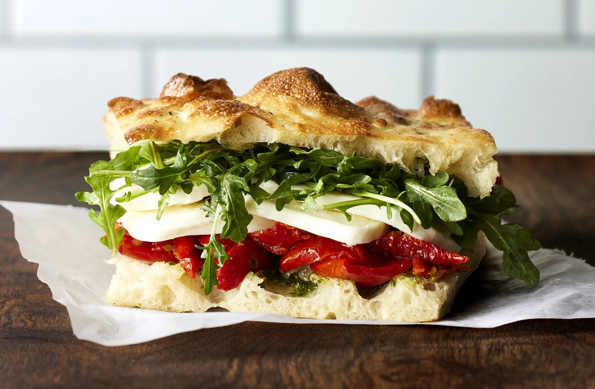 Boston food photography, Caprese Sandwich