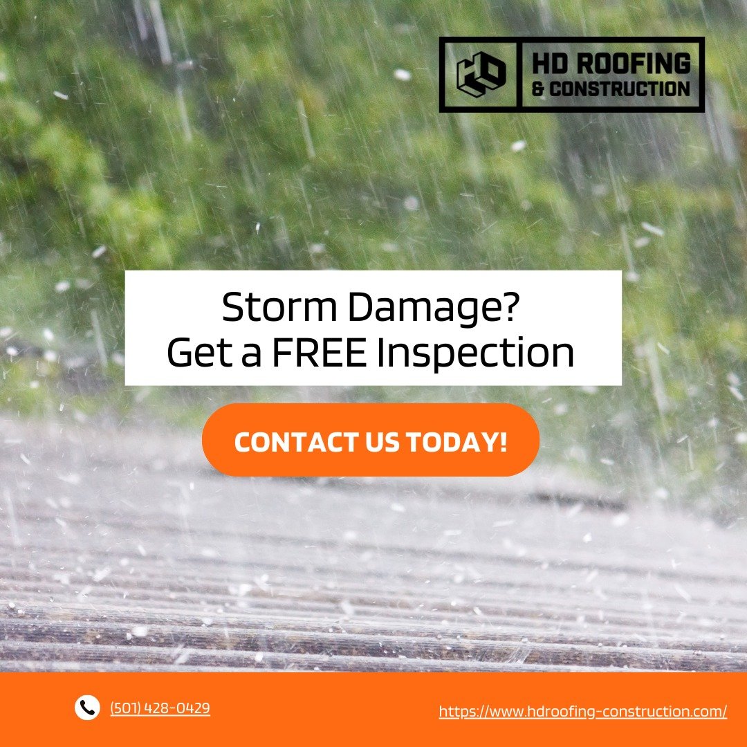 🌨️ Hail Just Hit Your Roof?
Don't wait until small damage becomes a big (and expensive) problem. At HD Roofing &amp; Construction, we specialize in storm damage inspections &mdash; and yes, they&rsquo;re completely FREE.

💥 Fast, reliable service
?