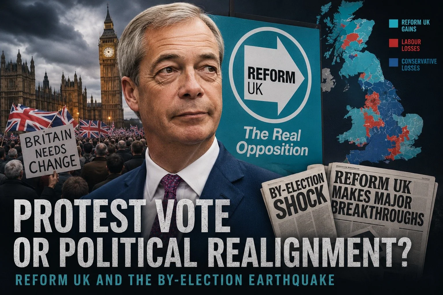 Reform UK and the By-Election Earthquake: Protest Vote or Political Realignment?