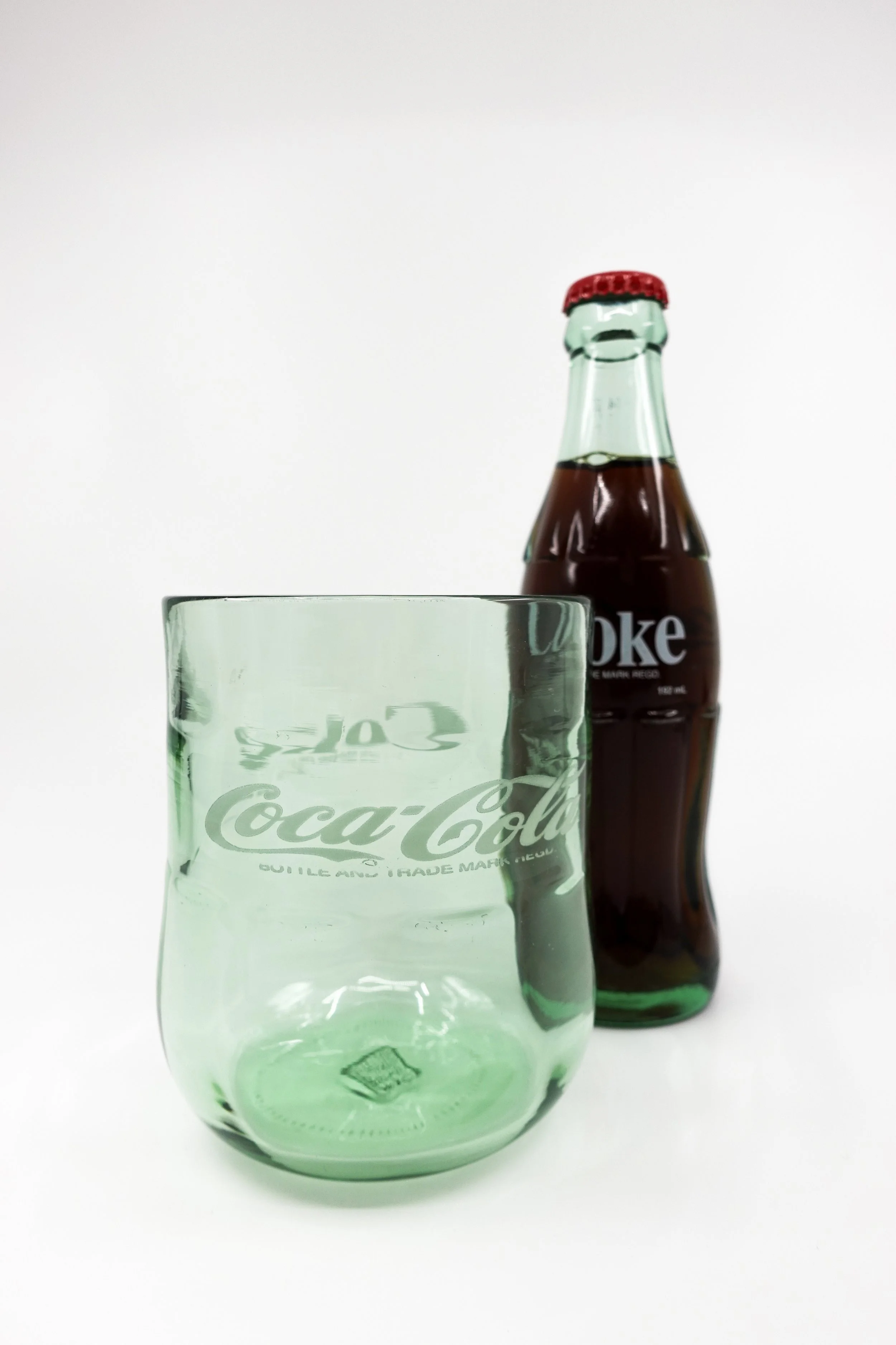 Upcyle Coca Cola bottle glass- Style B