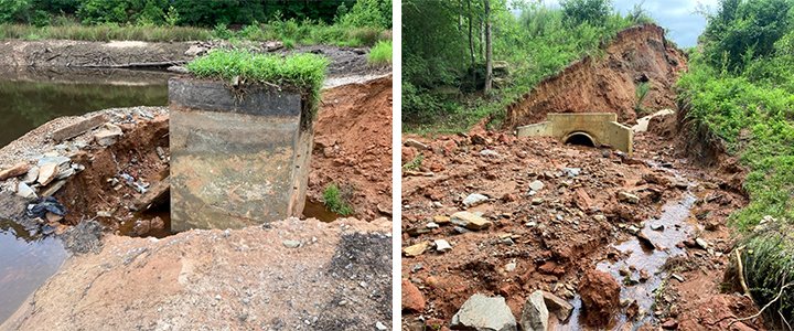 This started as a clogged riser. Deferred maintenance turned it into a blown-out dam, downstream flooding, and a liability problem no HOA wants.