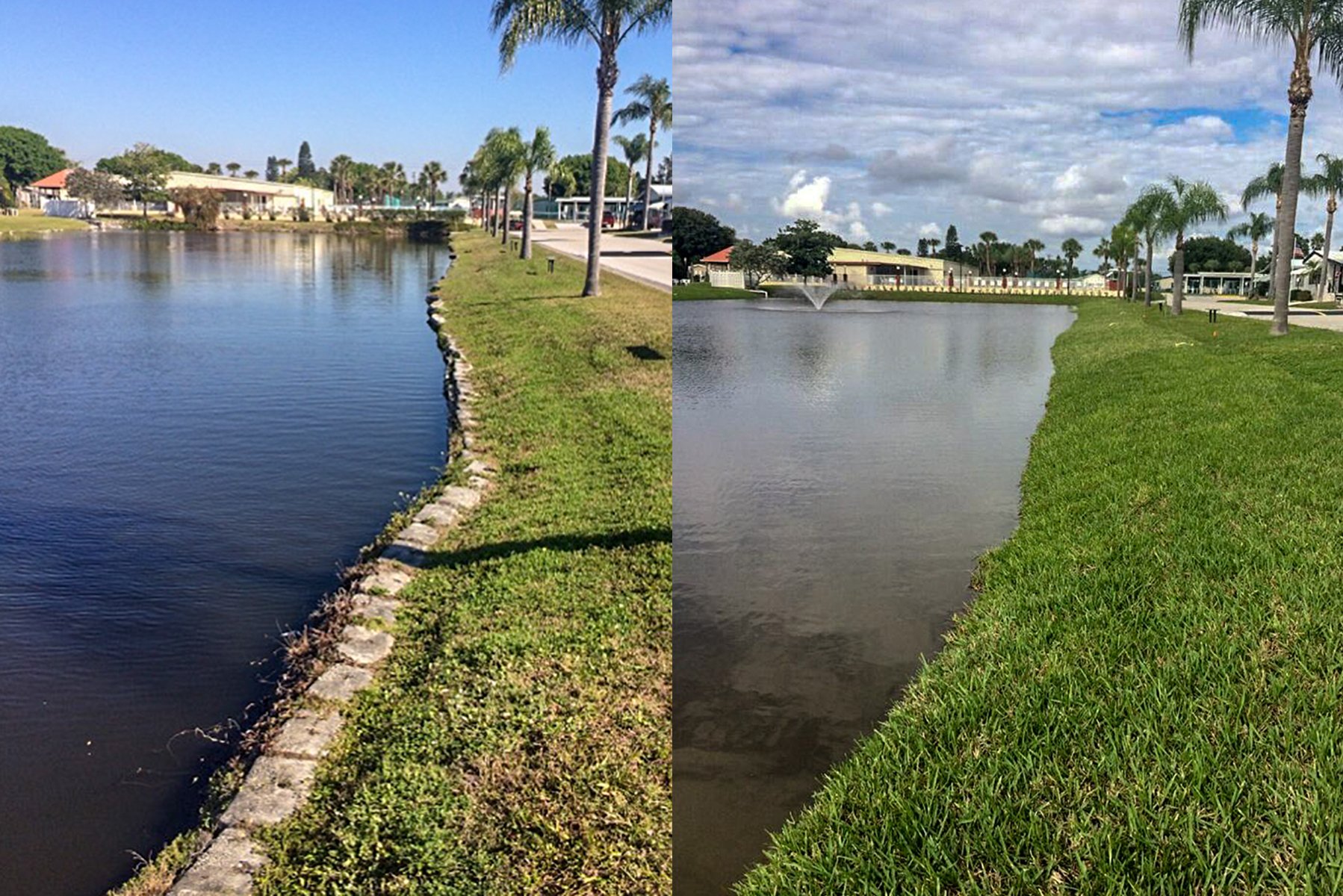 Erosion repair solution with pump dredging and geotubes restored the lakefront.