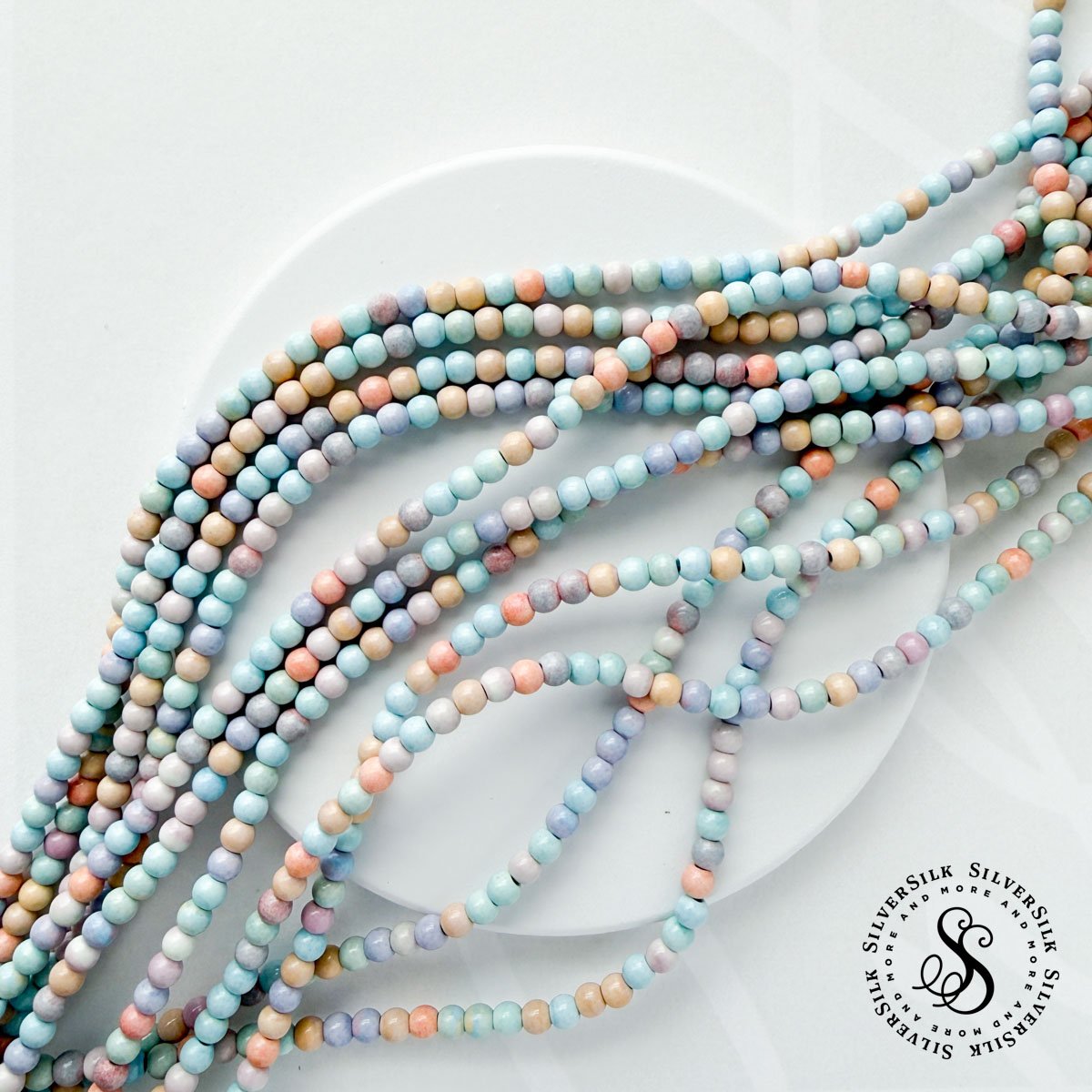 4mm Smooth High Polish Round Dragon Skin Round Beads - 7.5in Strand