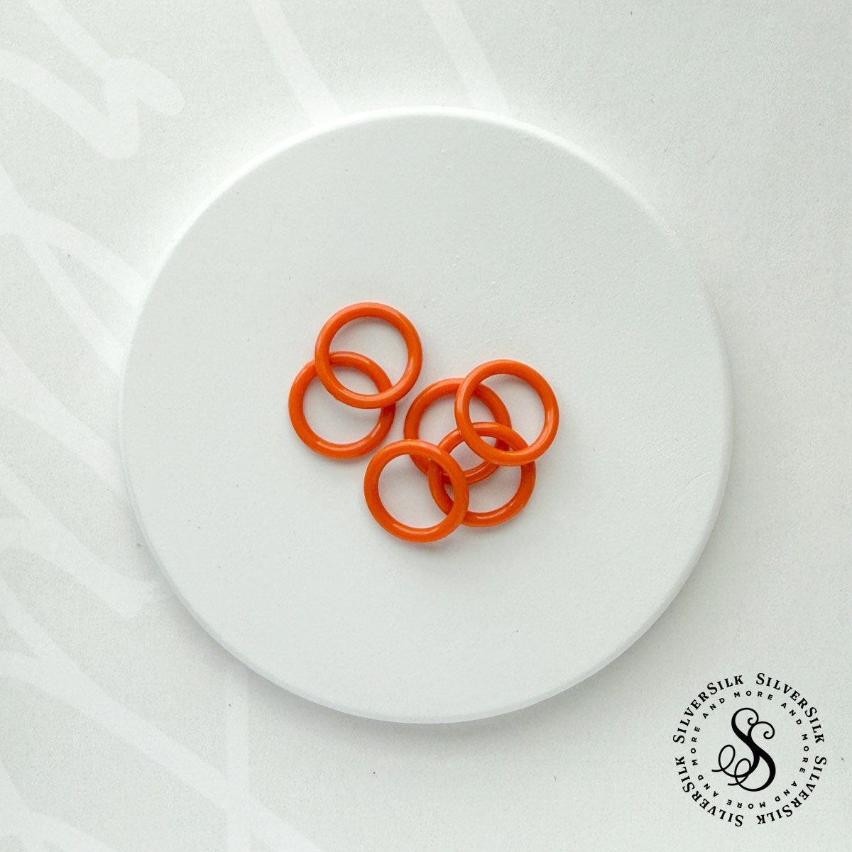 18mm Opaque Tumeric Vintage German Resin Ring - 2pc Set