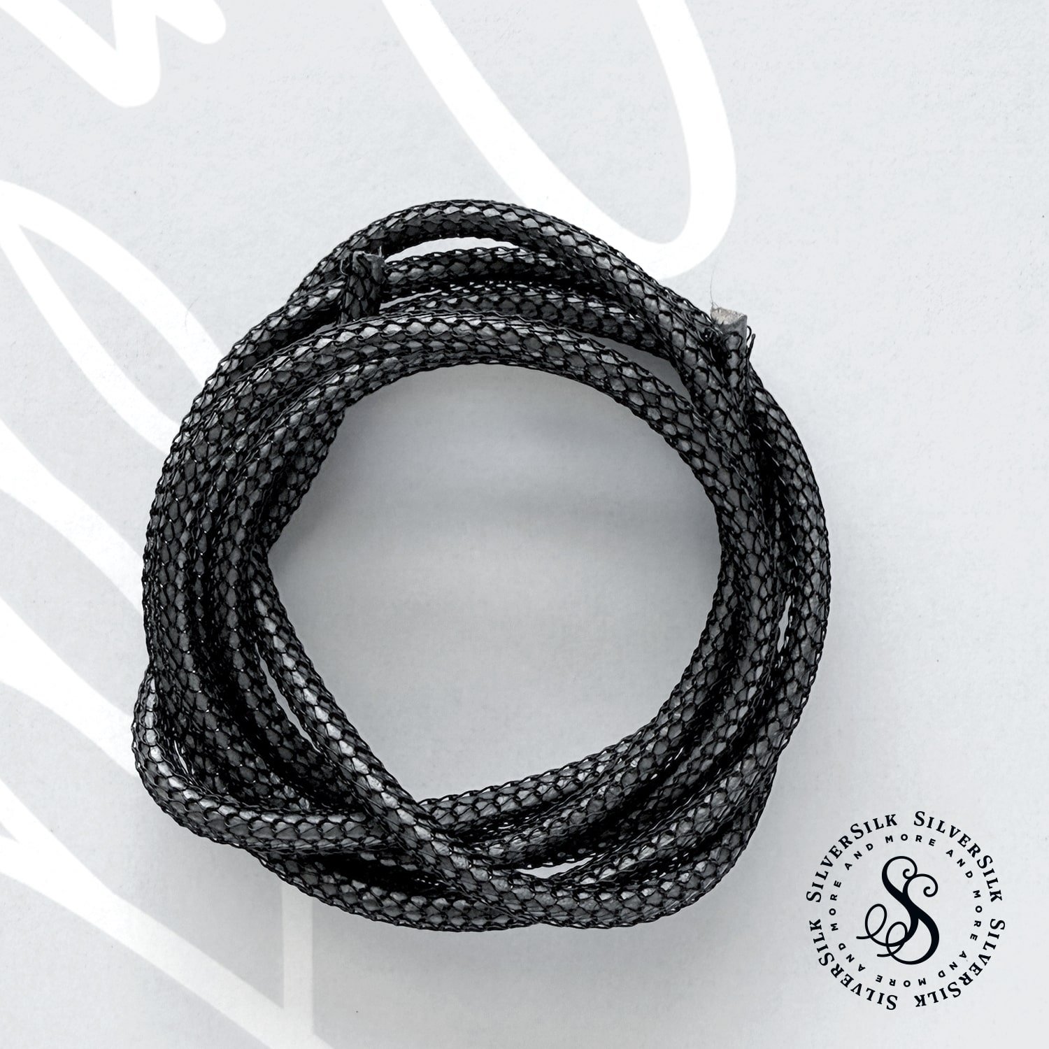Onyx Knitted Leather Cord