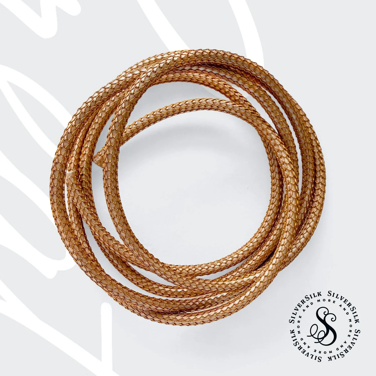 Bronze Knitted Leather Chain