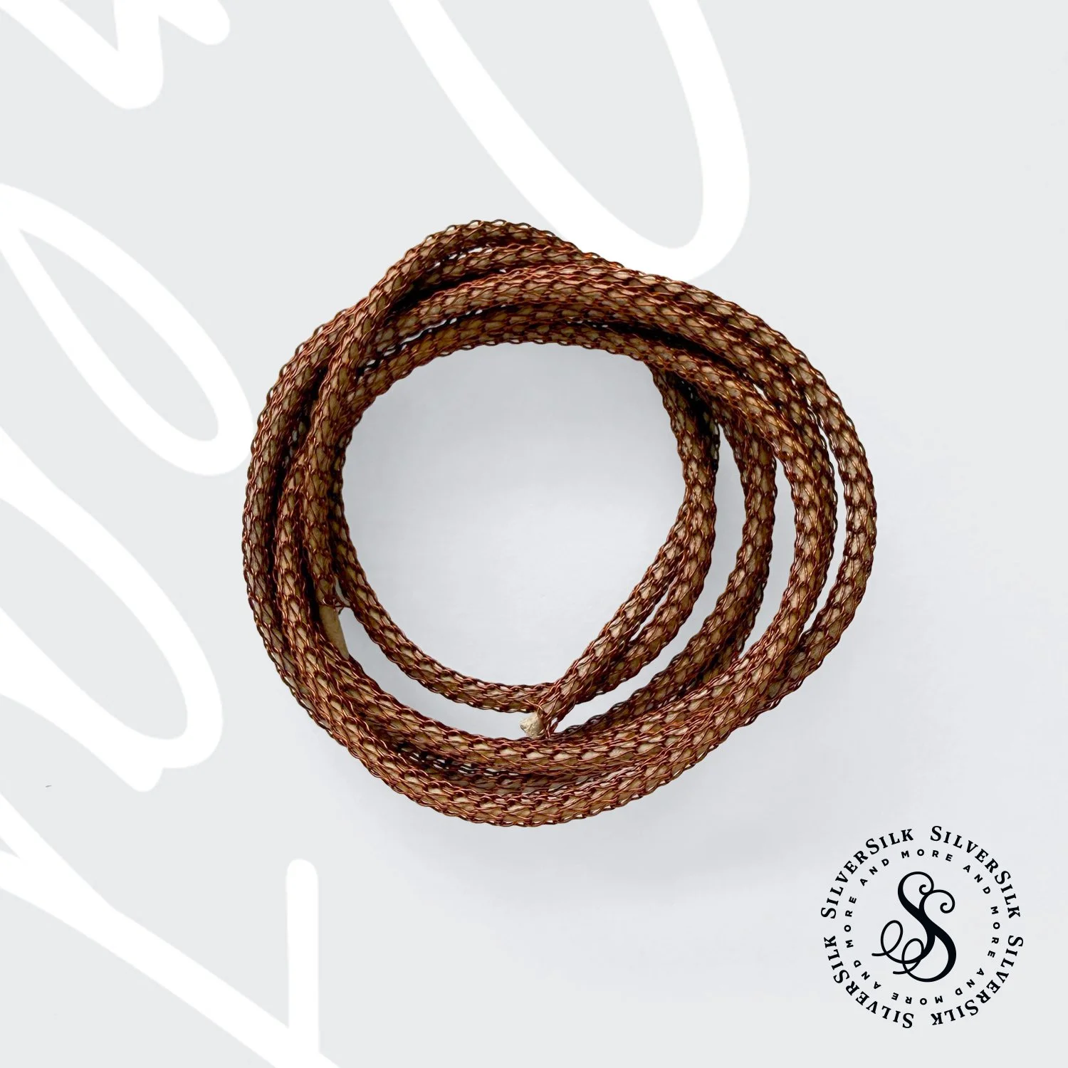 Mahogany Mini Knitted Leather Chain