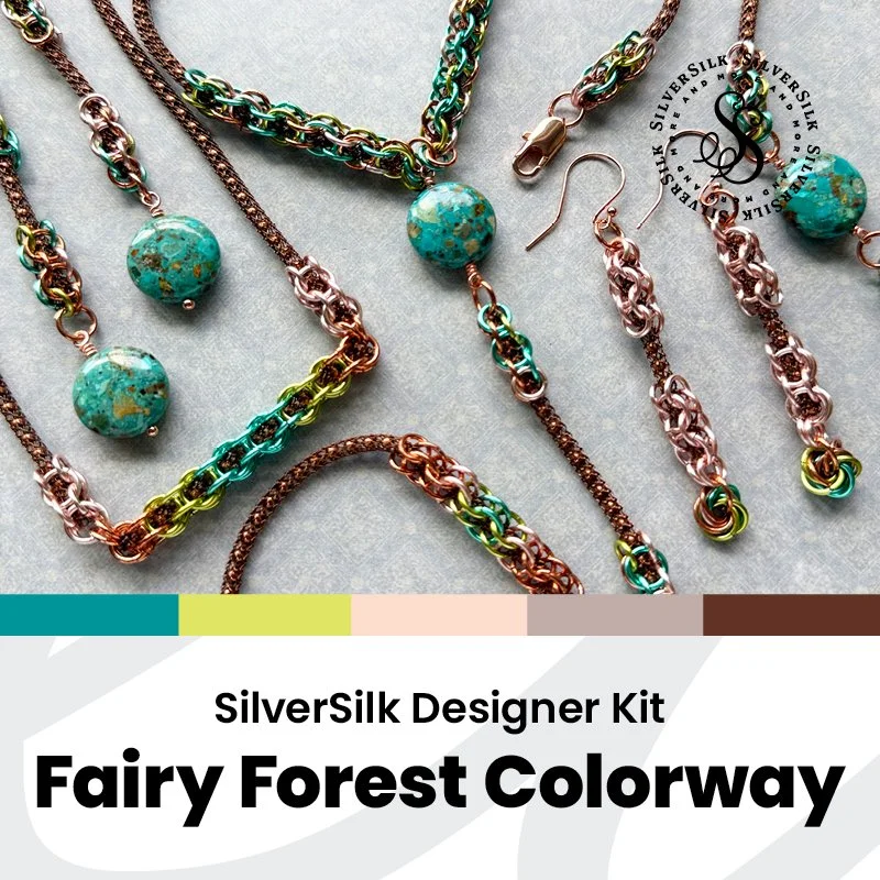 SilverSilk Chainmaille Jewelry Kit - Fairy Forest Colorway