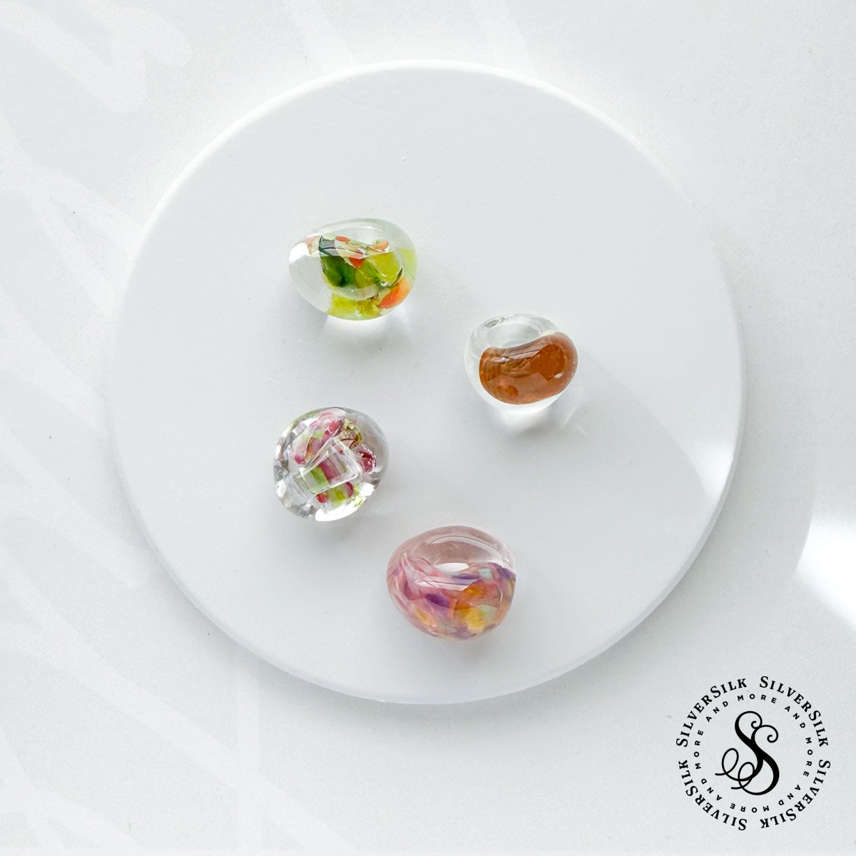 20mm Art Glass Buttons - 2pc Set