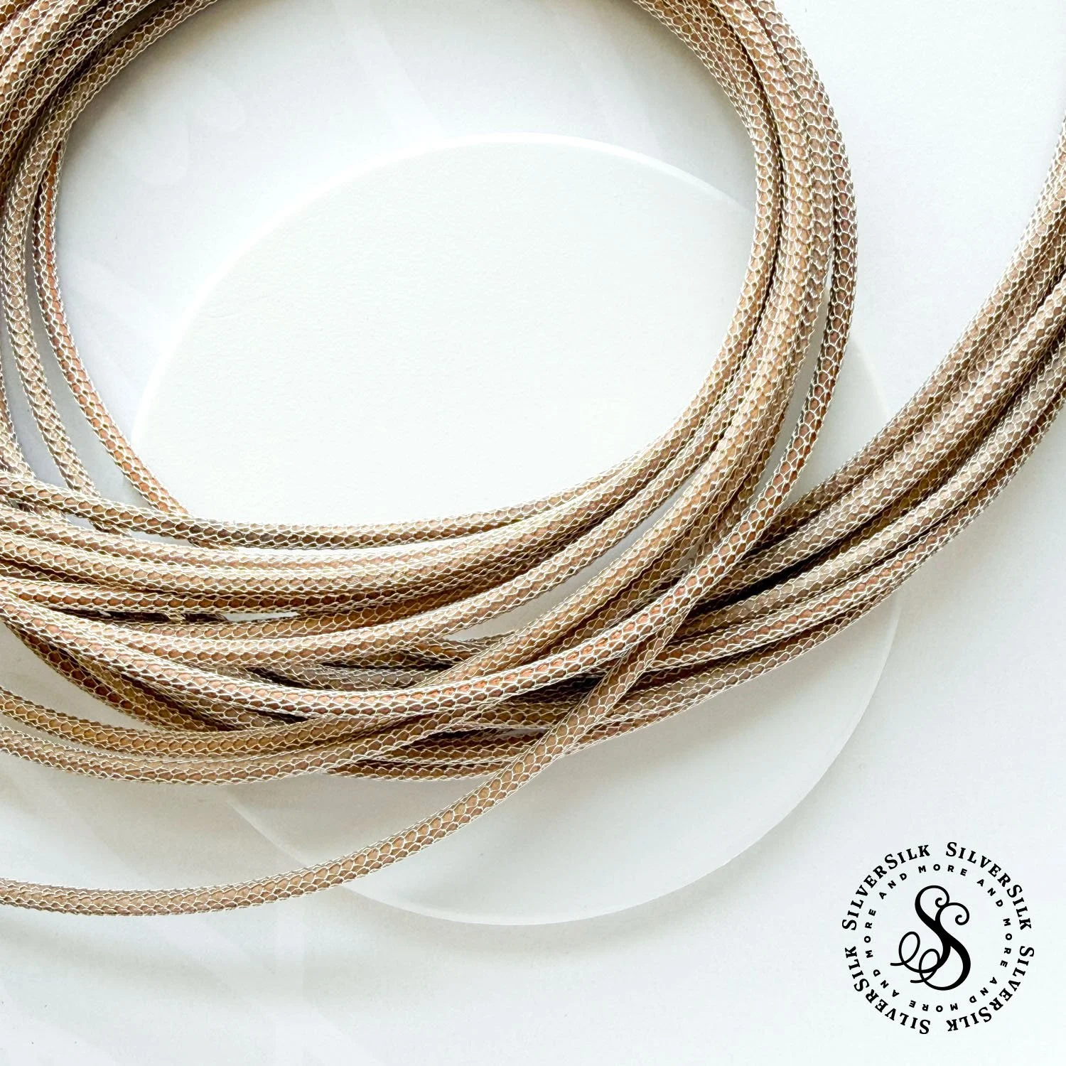 Sandstone Knitted Leather Chain - 3ft Spool.jpg