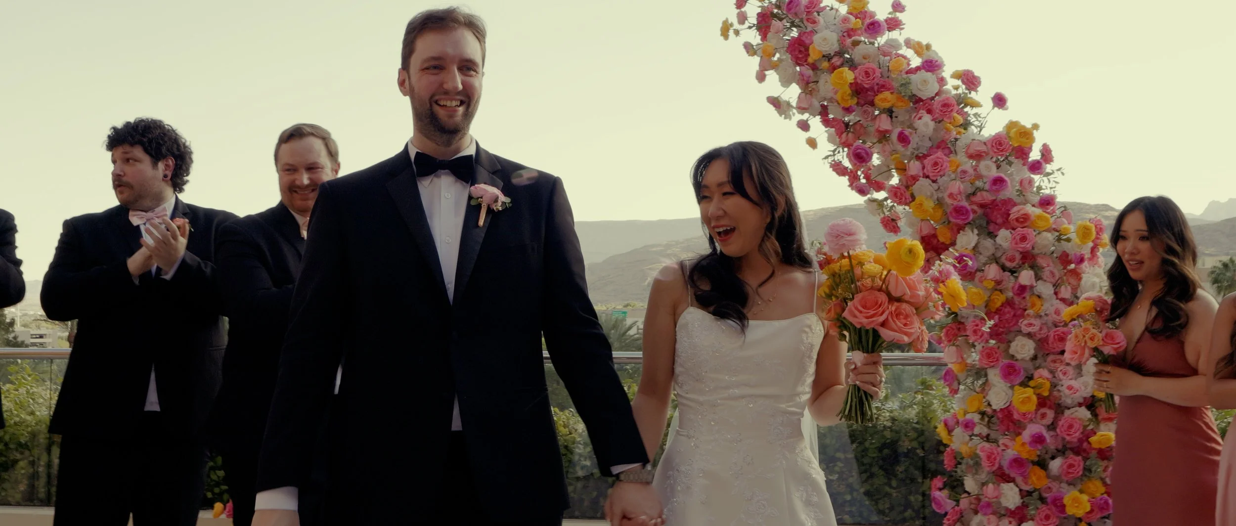 An elegant outdoor ceremony at Red Rock Casino Resort.