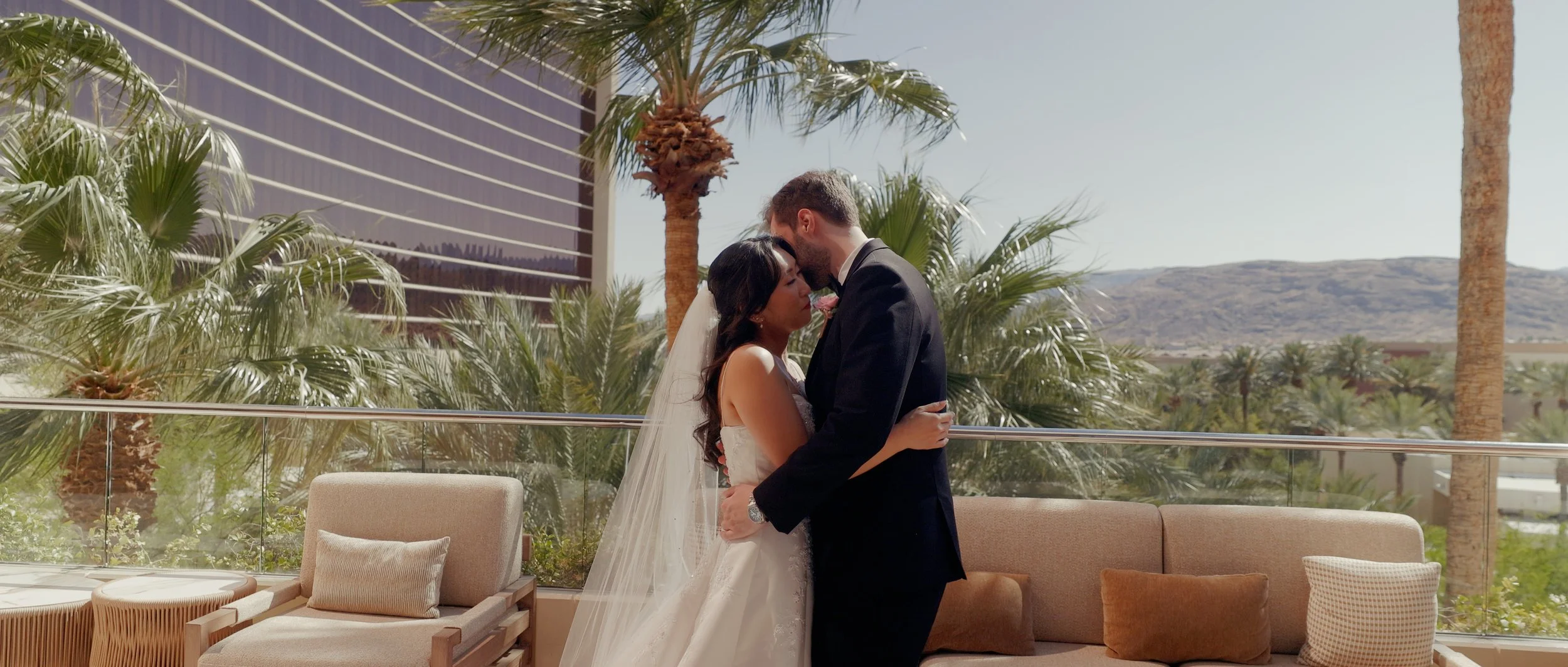 An emotional first look between Ivana and her dad before the ceremony.