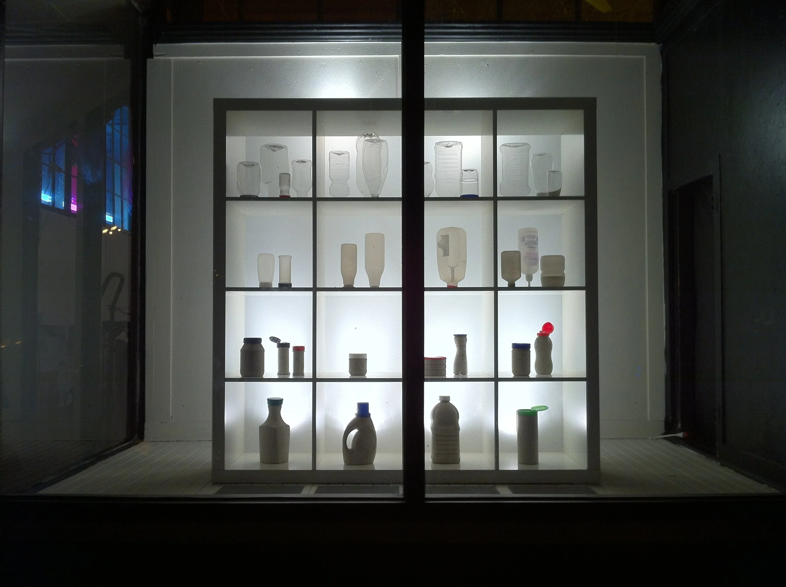 "Future Relics & Cast-offs" Vitrine Installation at the Co-Prosperity Sphere