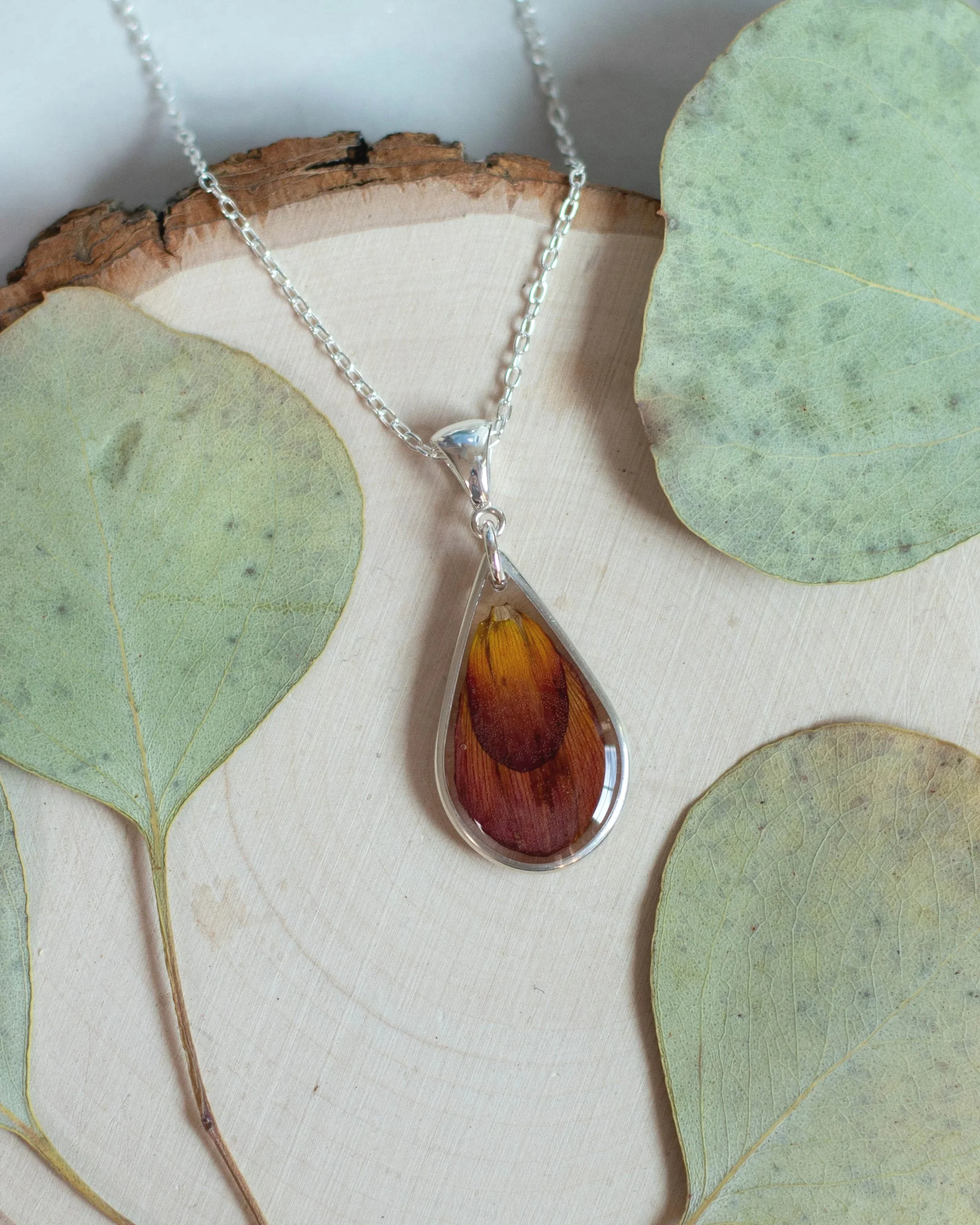 1" teardrop, sterling silver