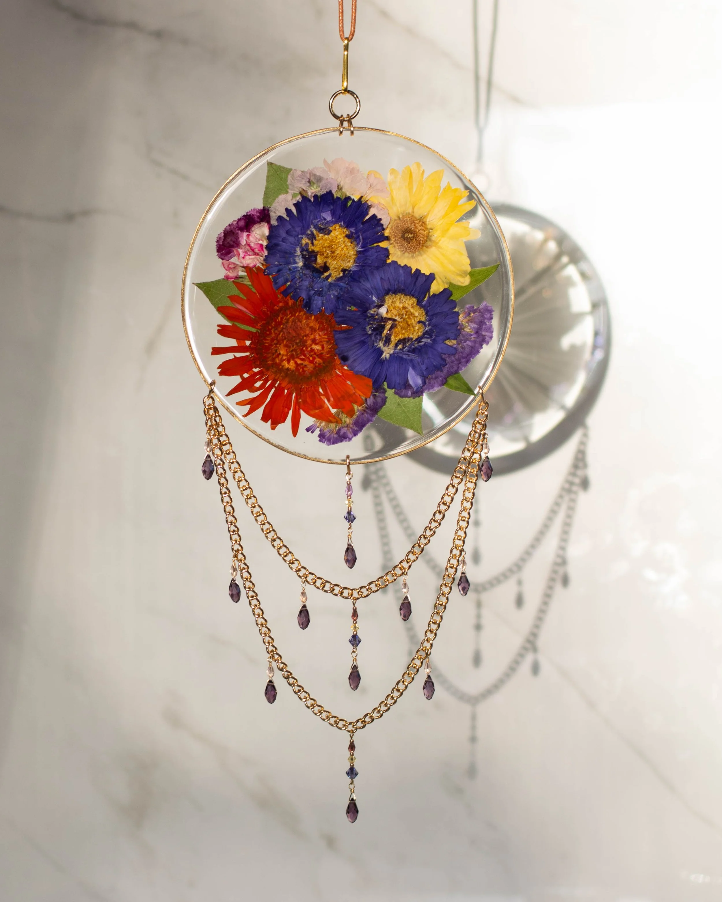6" circle, beaded
