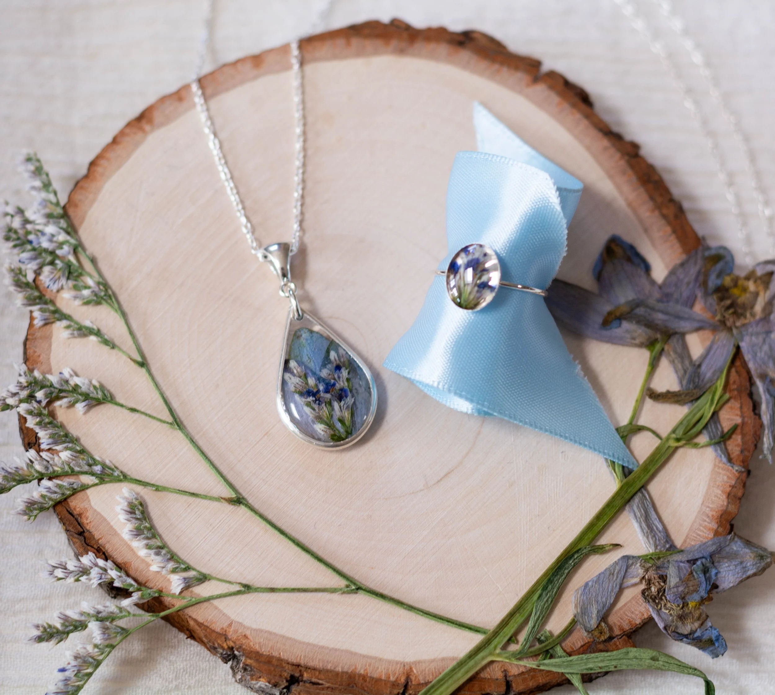 Sterling silver pendant and ring