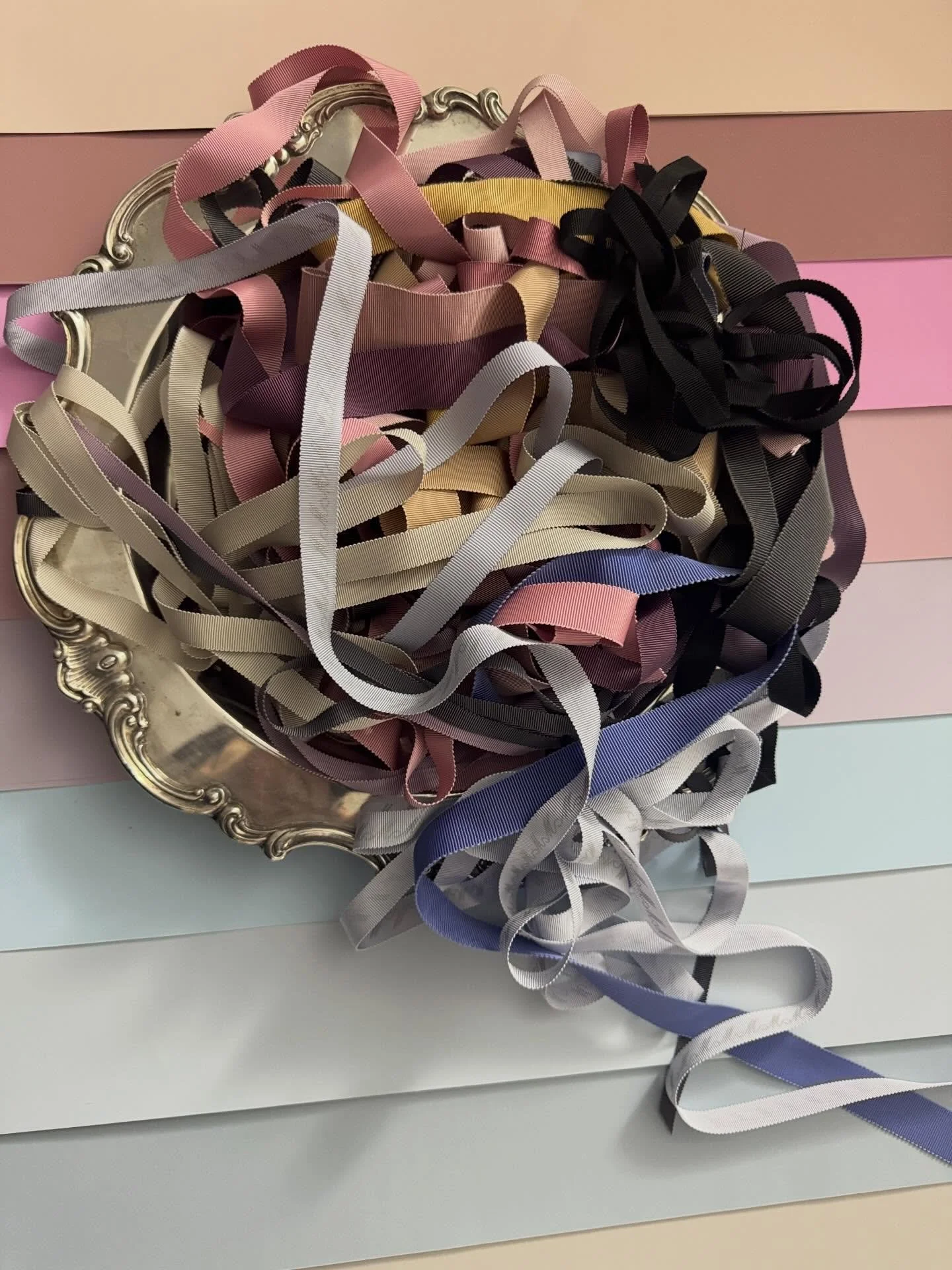I had such fun on a dream project last week collaborating with @hisuzanne choosing swatches to match her beautiful drawings as she planned the shoot . Thankyou @coloraid  for your beautiful colors @eastcoasttrimming for matching the ribbons from Euro