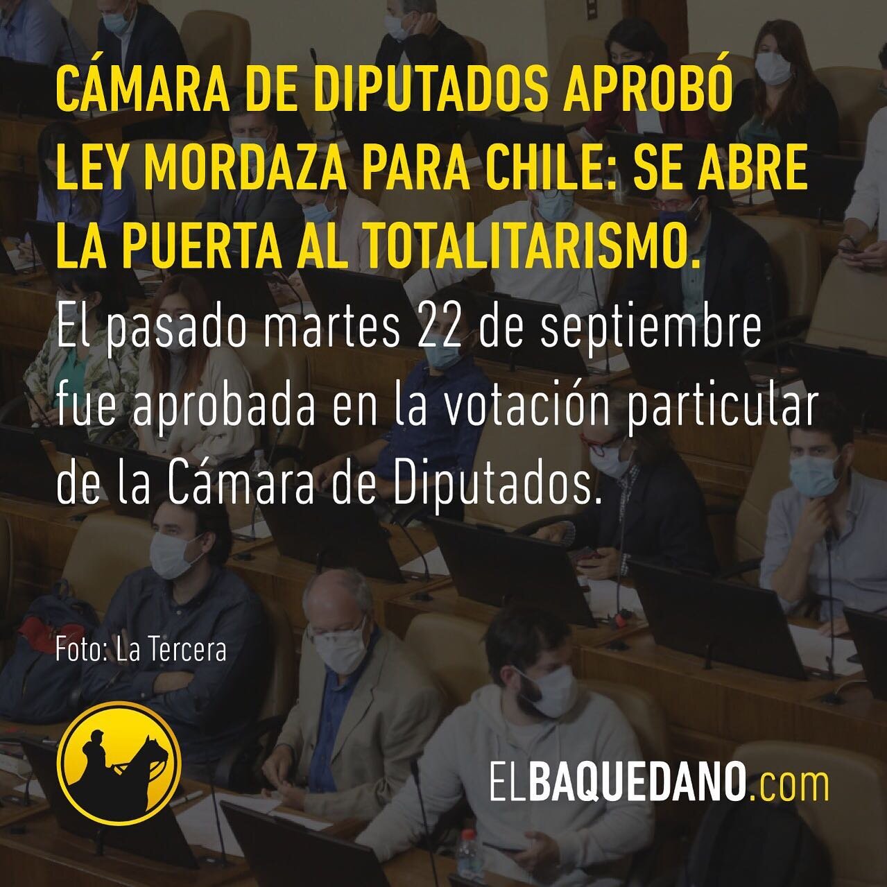 Se da inicio a la apertura de la puerta hacia el totalitarismo y hegemonía cultural en Chile. Link de nota completa en nuestra biografía. . . #leymordaza #totalitarismo #chileencaida #chile #elbaquedano