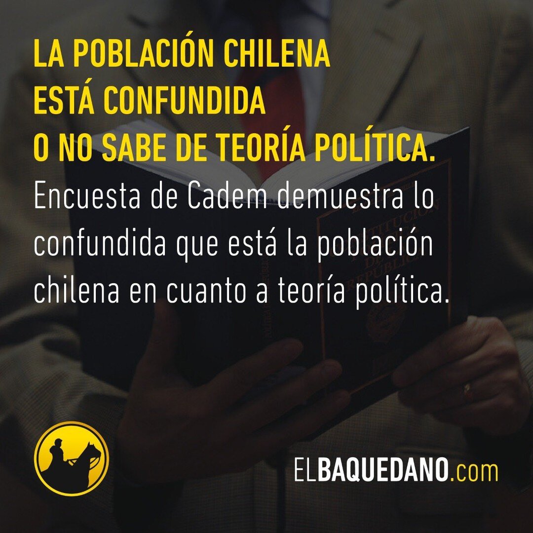 La población chilena está confundida o no sabe nada de política. Nota completa en link de nuestra bio.