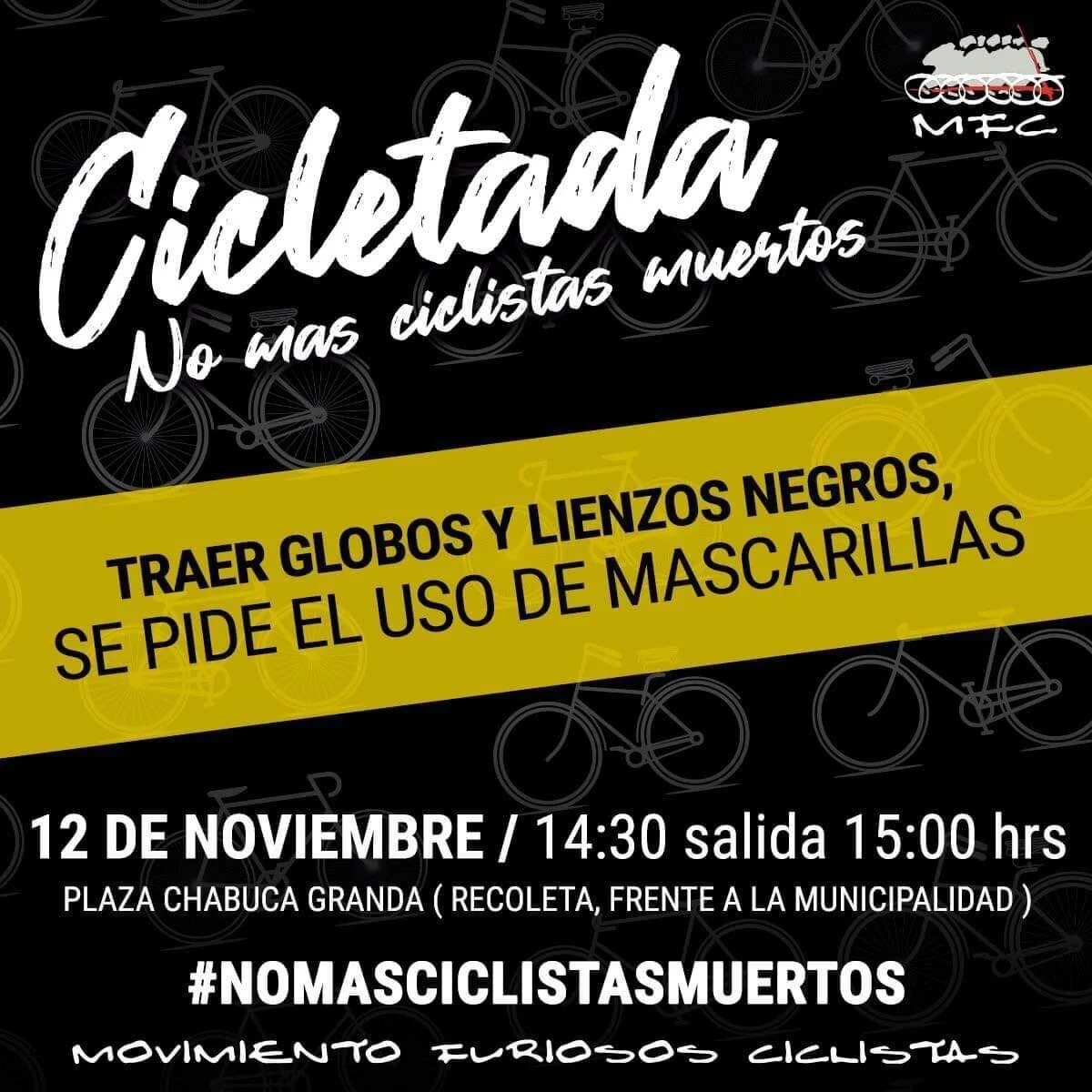 Esta cicletada se convoca frente a la Municipalidad de Recoleta, administrada de forma irregular por el comunista Jadue.