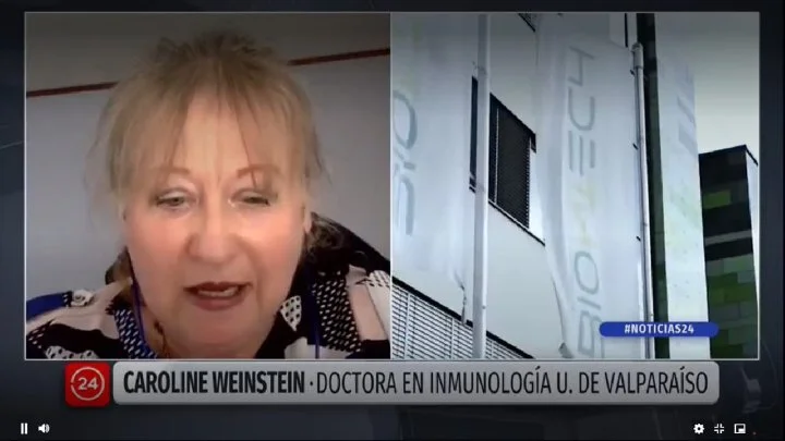 Carolina Weinstein, doctora en Microbiología e Inmunología de la Universidad de Valparaíso.