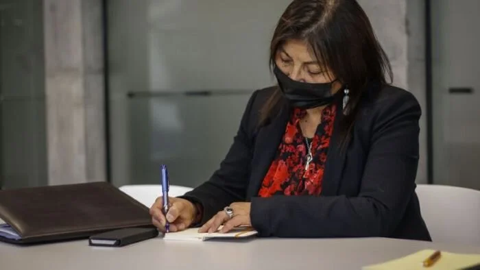 La presidenta de la CC, Elisa Loncón.