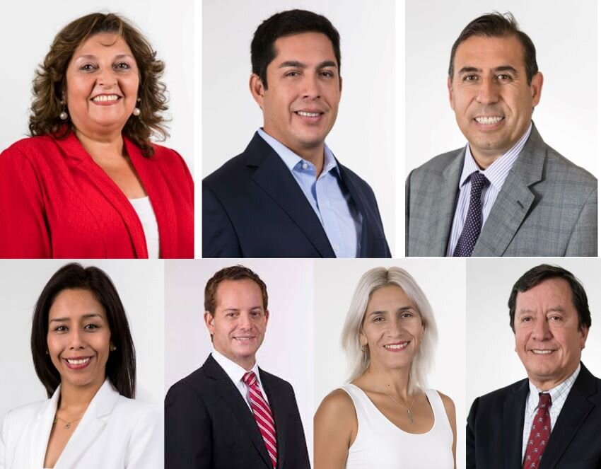 Sandra Amar (ind-ex UDI) Jorge Durán (RN) Sergio Gahona (UDI),, Aracely Leuquen (RN), Nicolas Noman y(UDI), Erika Olivera (RN) Y Javier Hernandez (UDI), quienes no acudieron a la sesión ni utilizaron el voto telemático.