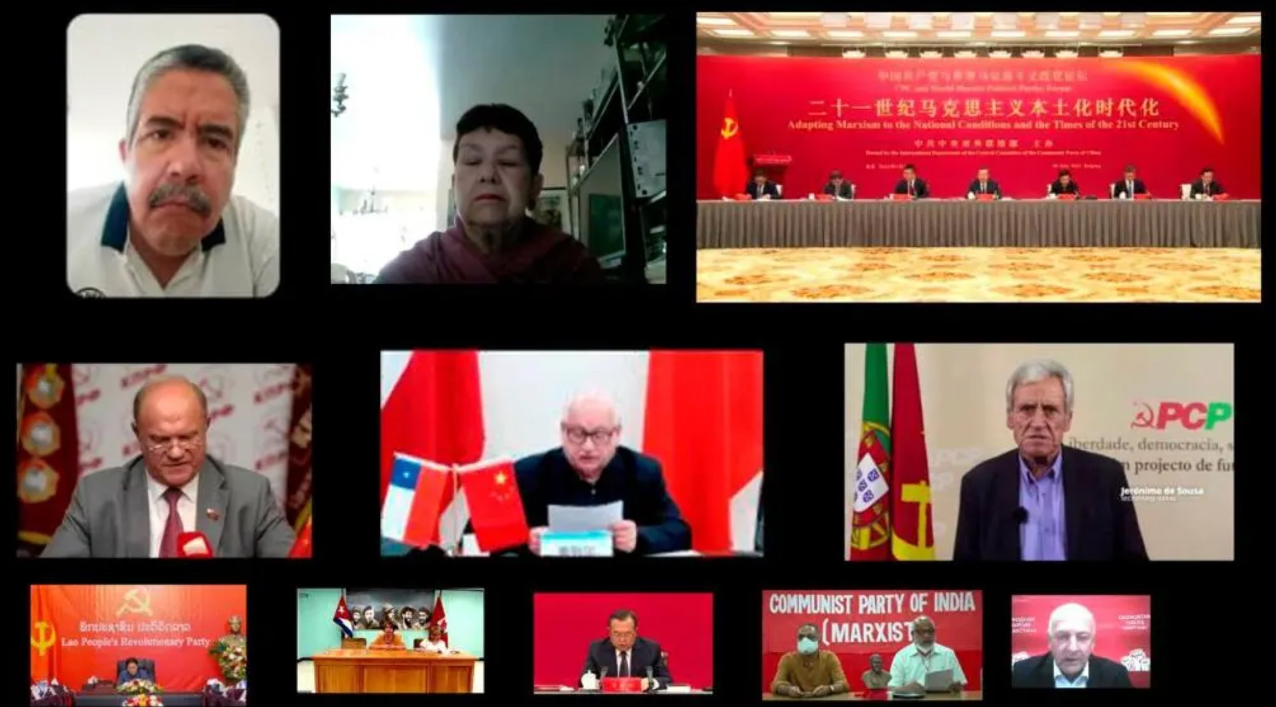 Teillier participó en foro de partidos marxistas organizado por China y comentó los grandes avances del comunismo en Chile