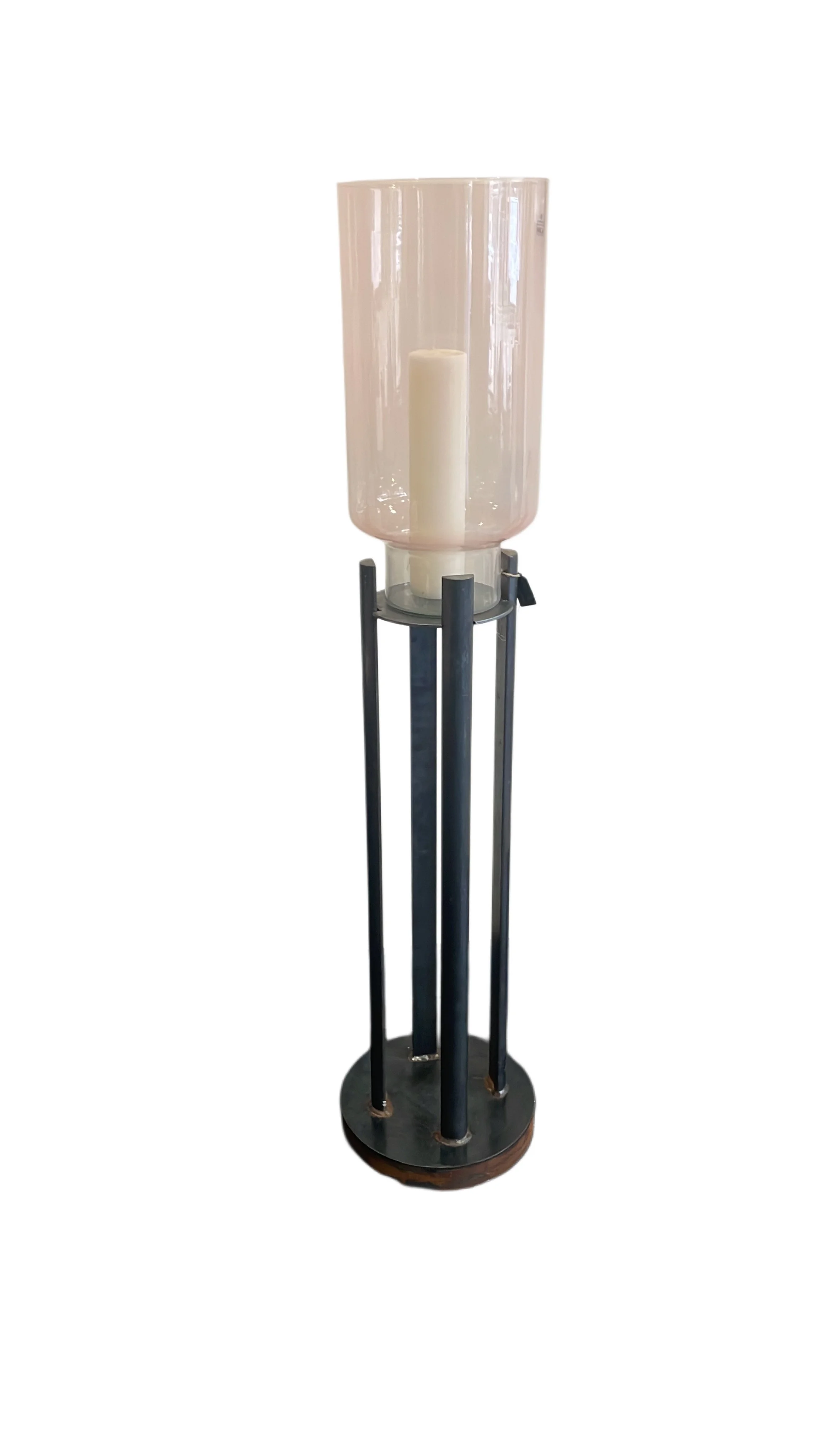 rubigo industrial Berlin Windlicht Modernes Windlicht mit Glaszylinder und Metallgestell für stilvolle Wohnräume. Dekorative Kerzenhalterung für Wohnzimmer, Flur und besondere Anlässe.