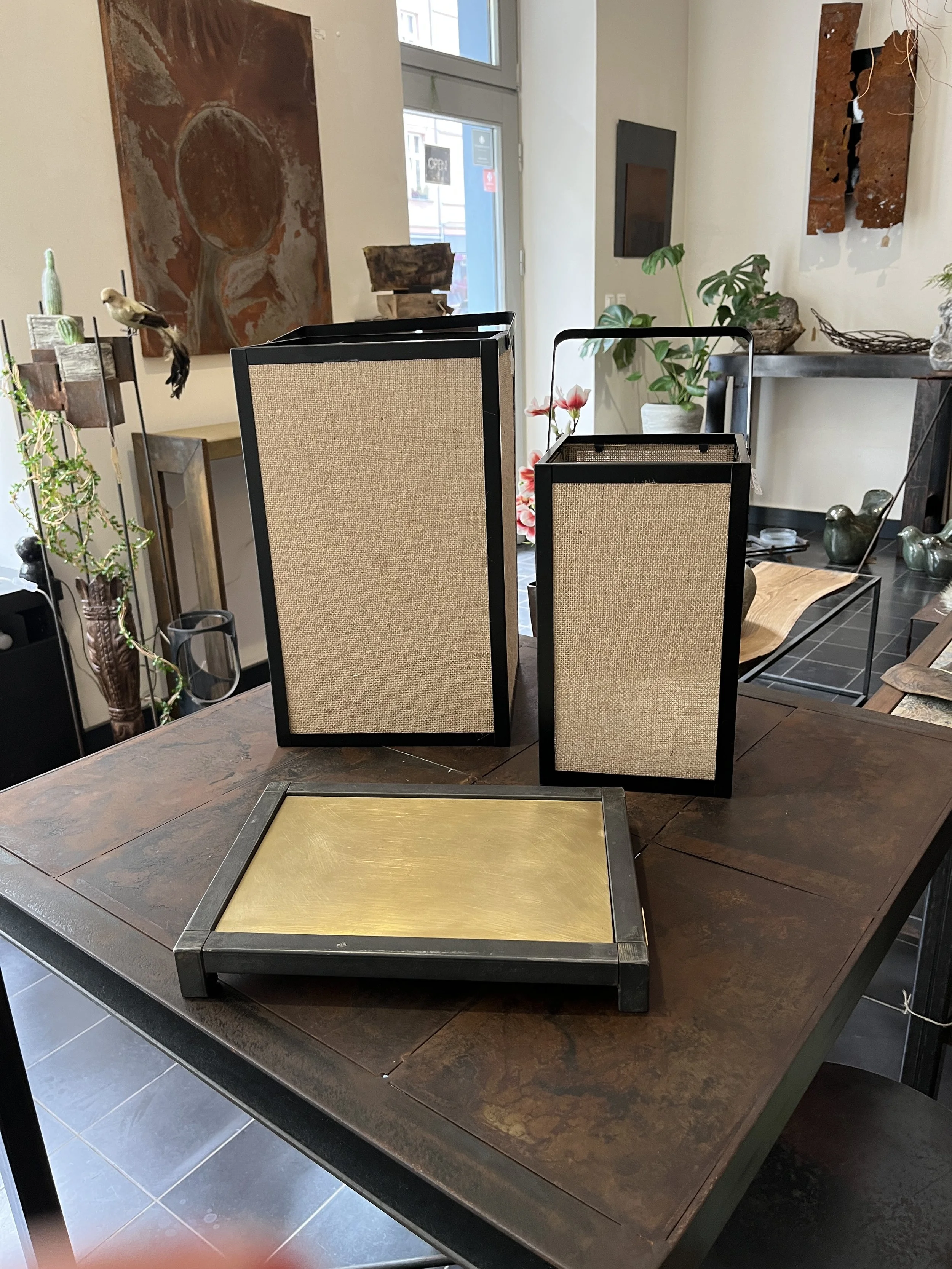 Windlicht Set "Elegante Sisal"